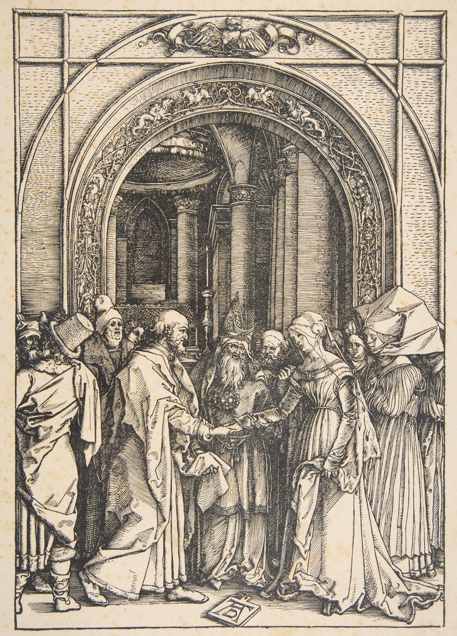O desposório da Virgem, de "A Vida da Virgem" de Albrecht Dürer