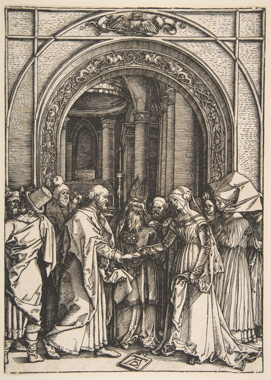 O noivado da Virgem, de A Vida da Virgem, ca. 1504 de Albrecht Dürer