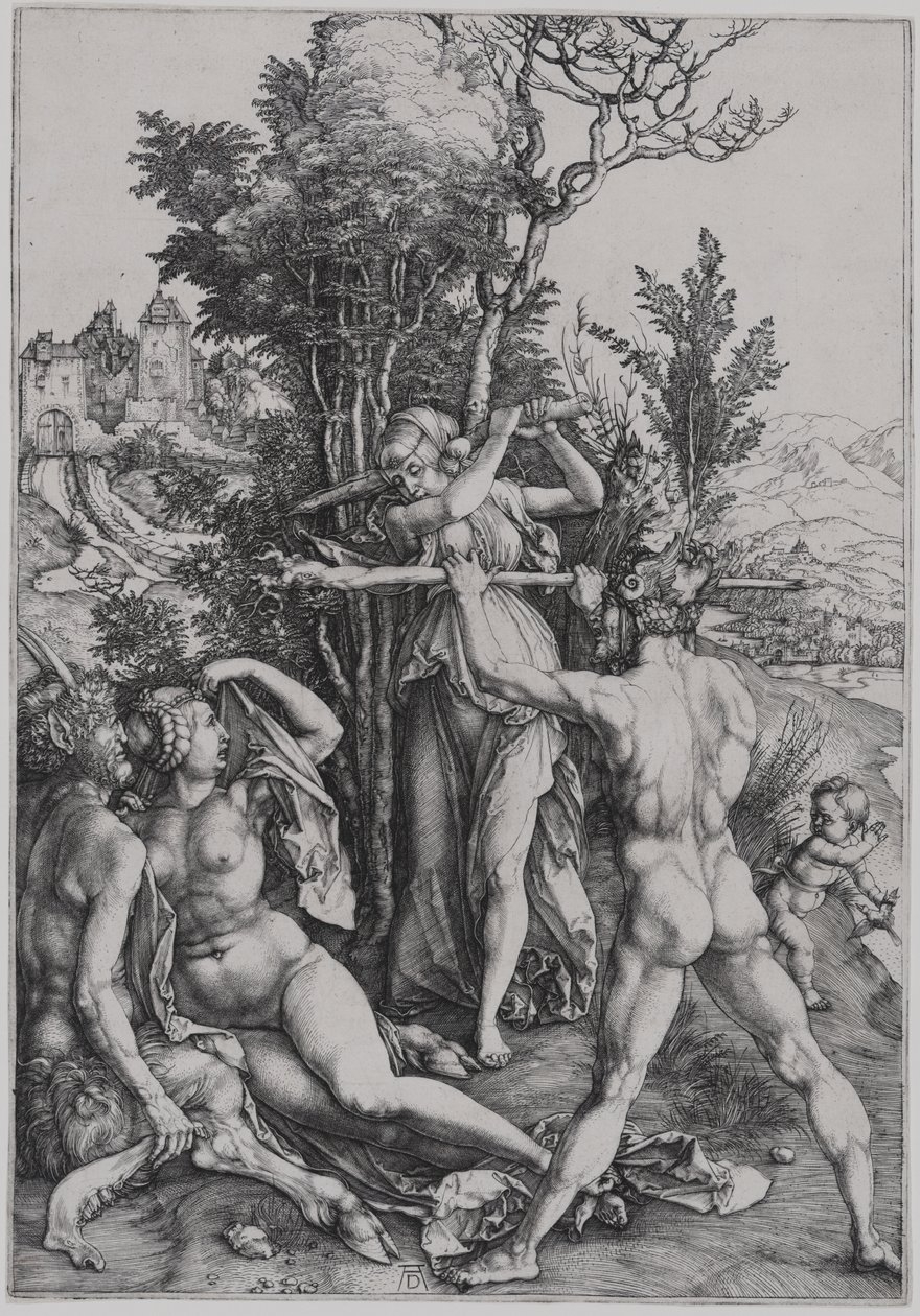 O combate da Virtude e do Prazer na presença de Hércules (Hércules na encruzilhada) de Albrecht Dürer