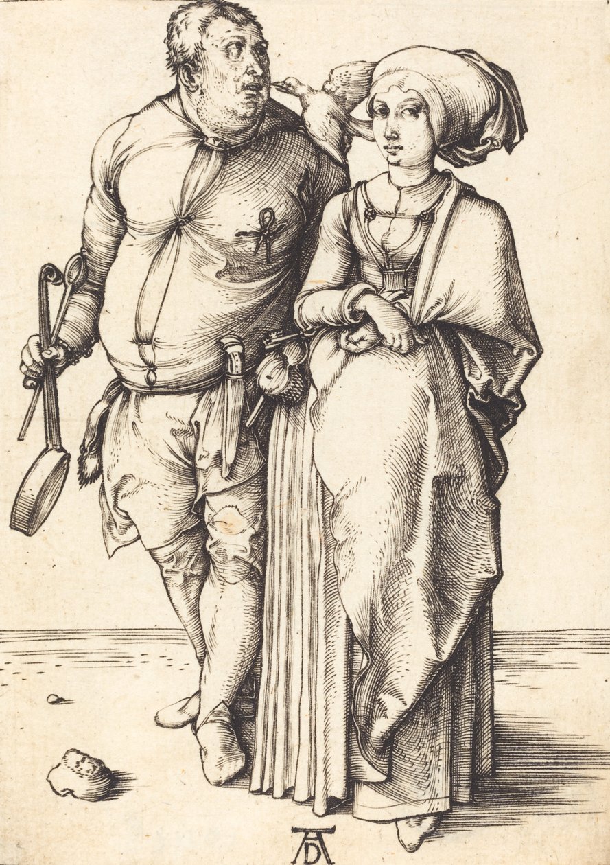 O Cozinheiro e Sua Esposa, c. 14961497. de Albrecht Dürer
