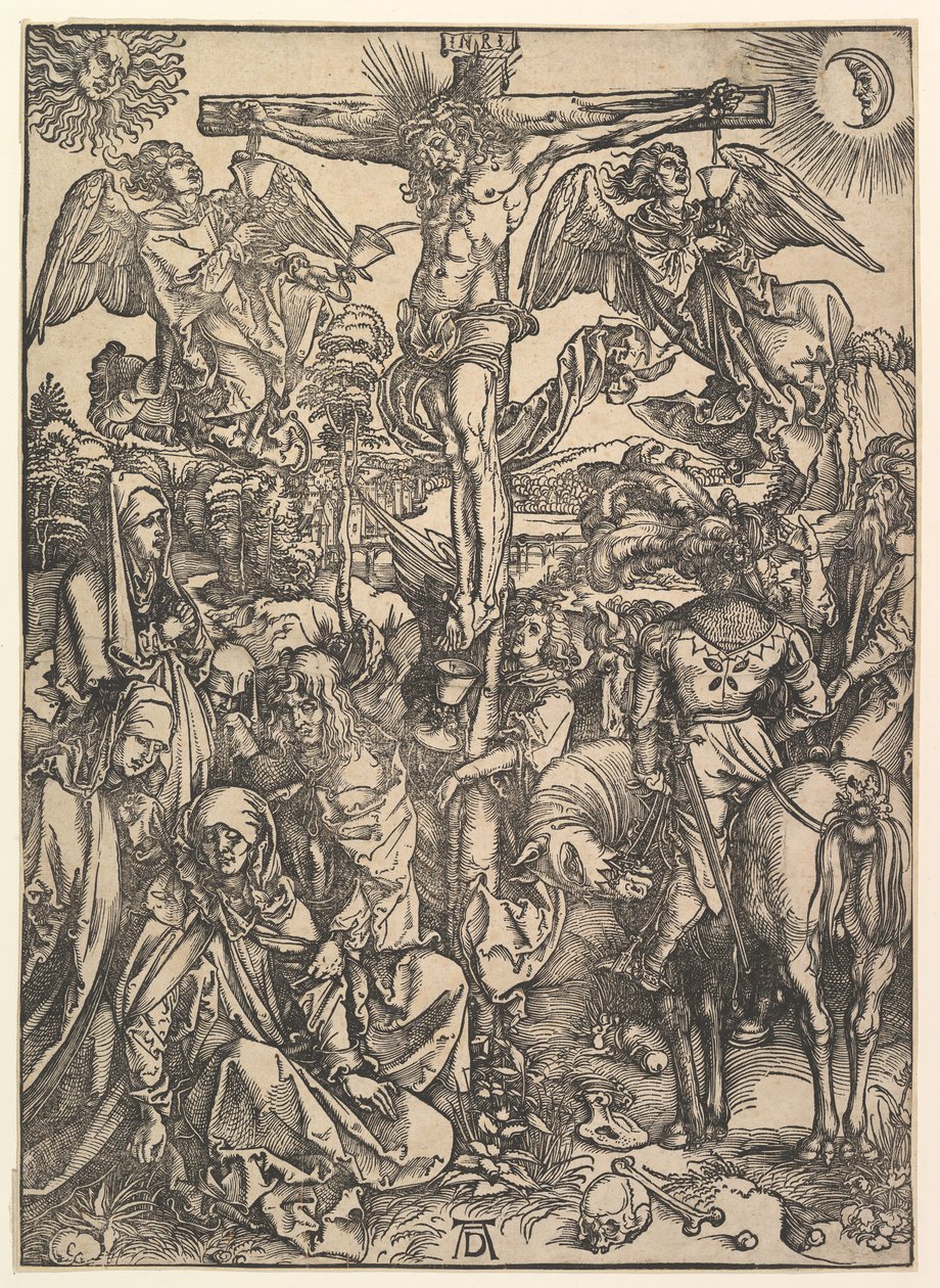 A Crucificação, de A Grande Paixão, ca. 1498 de Albrecht Dürer