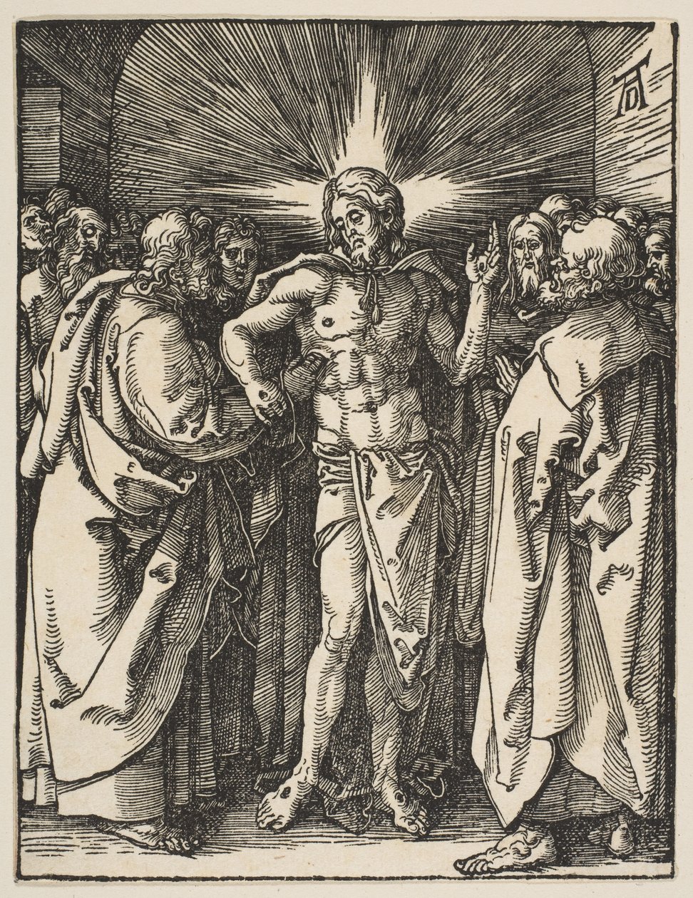 O Tomé incrédulo, de «A Pequena Paixão» de Albrecht Dürer