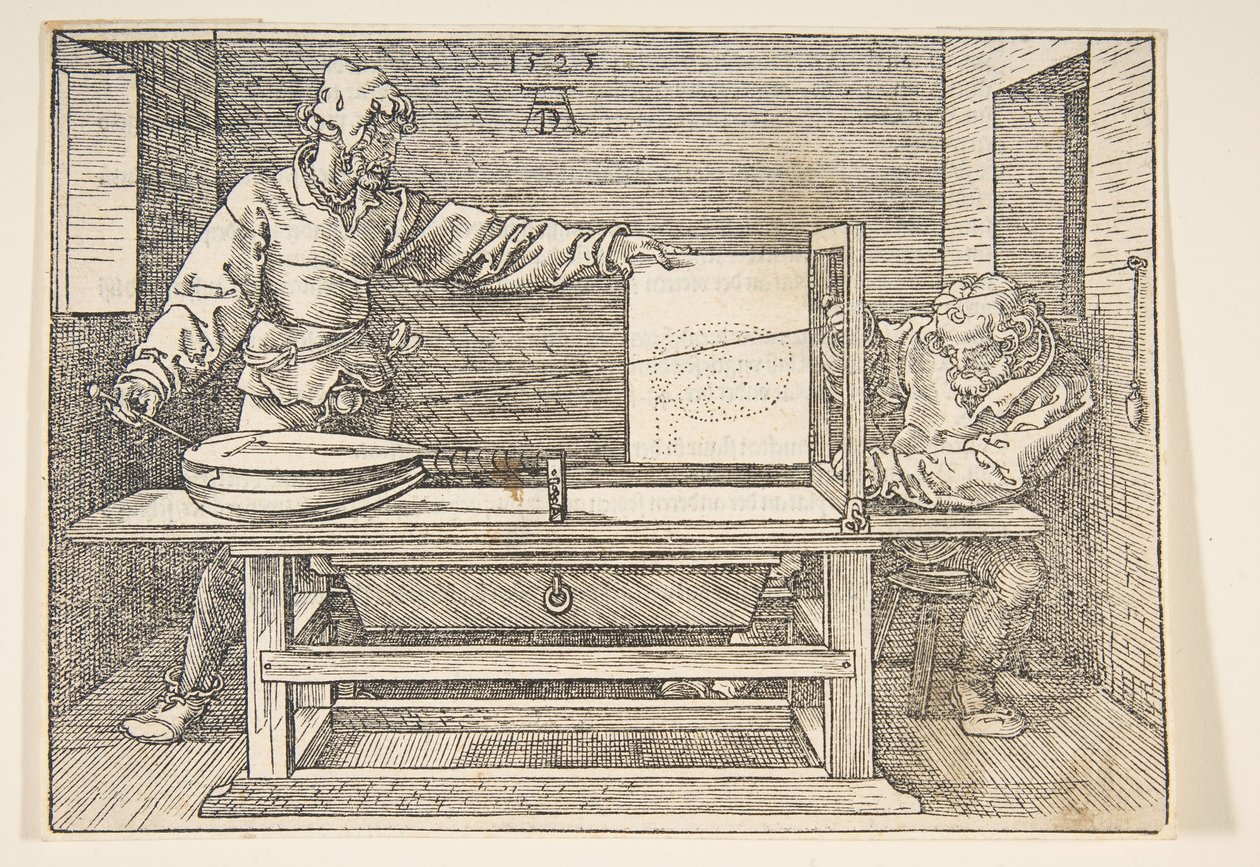 O relator de parecer do alaúde. de Albrecht Dürer
