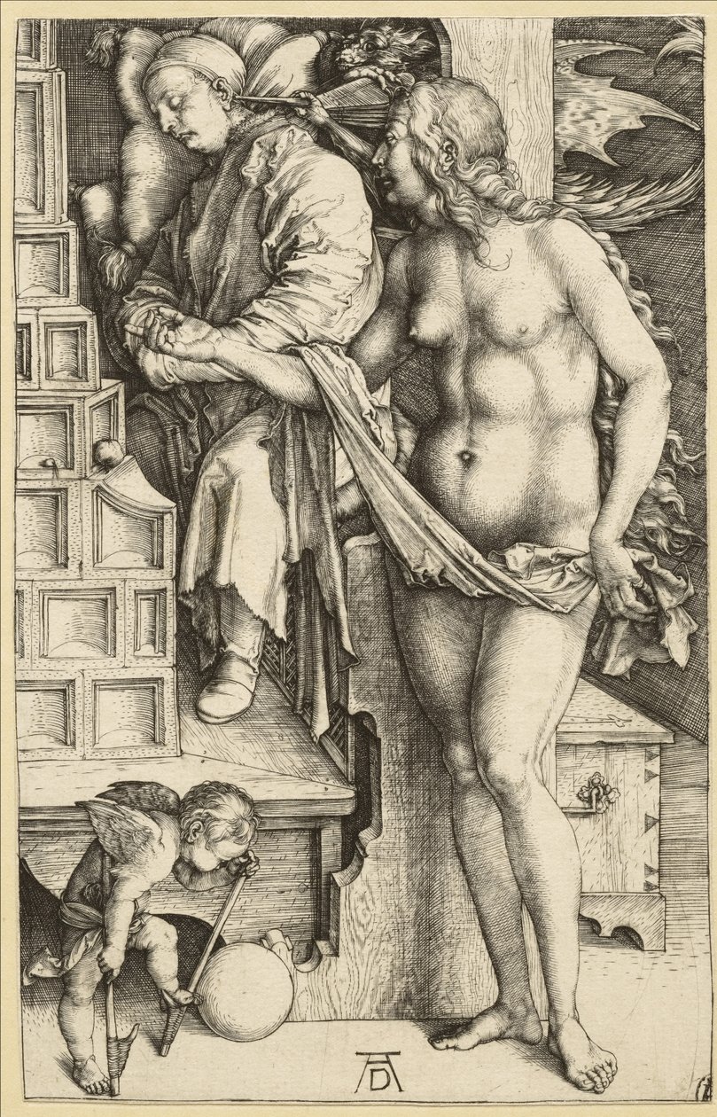 O sonho do médico, 1497-98 de Albrecht Dürer