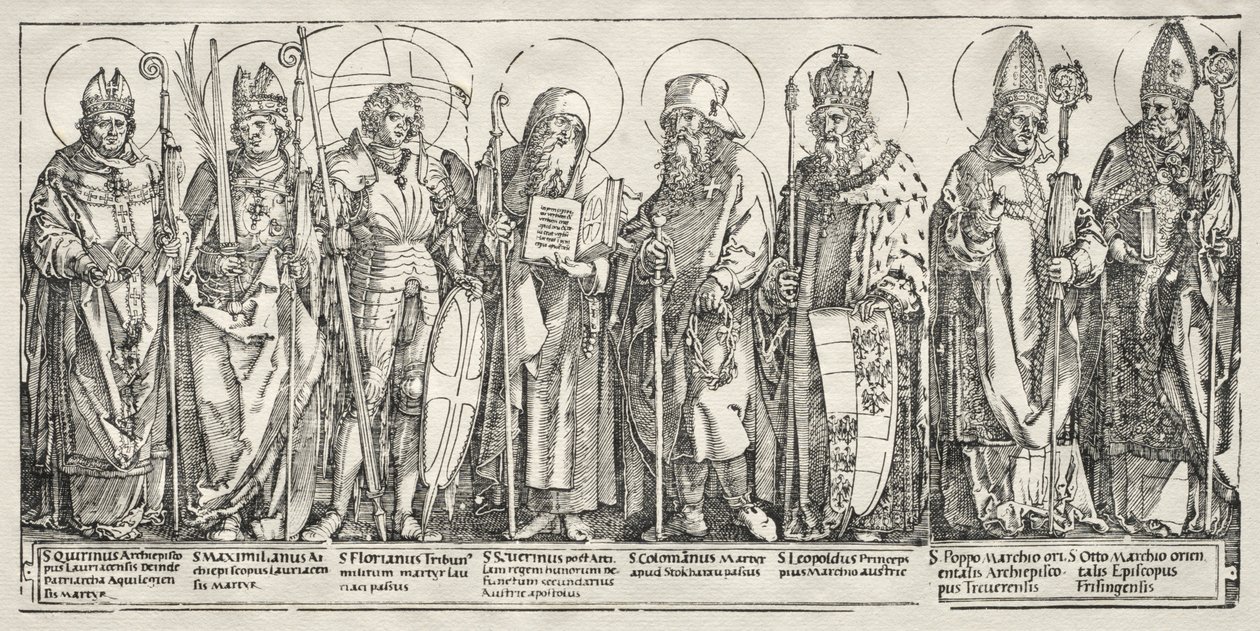 Os Oito Santos da Áustria, c. 1515 de Albrecht Dürer