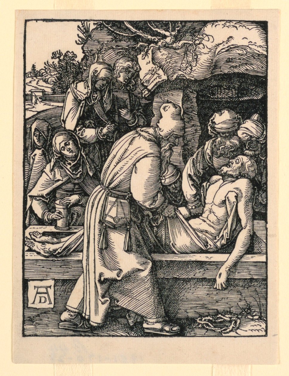 O Sepultamento, da série A Pequena Paixão de Albrecht Dürer