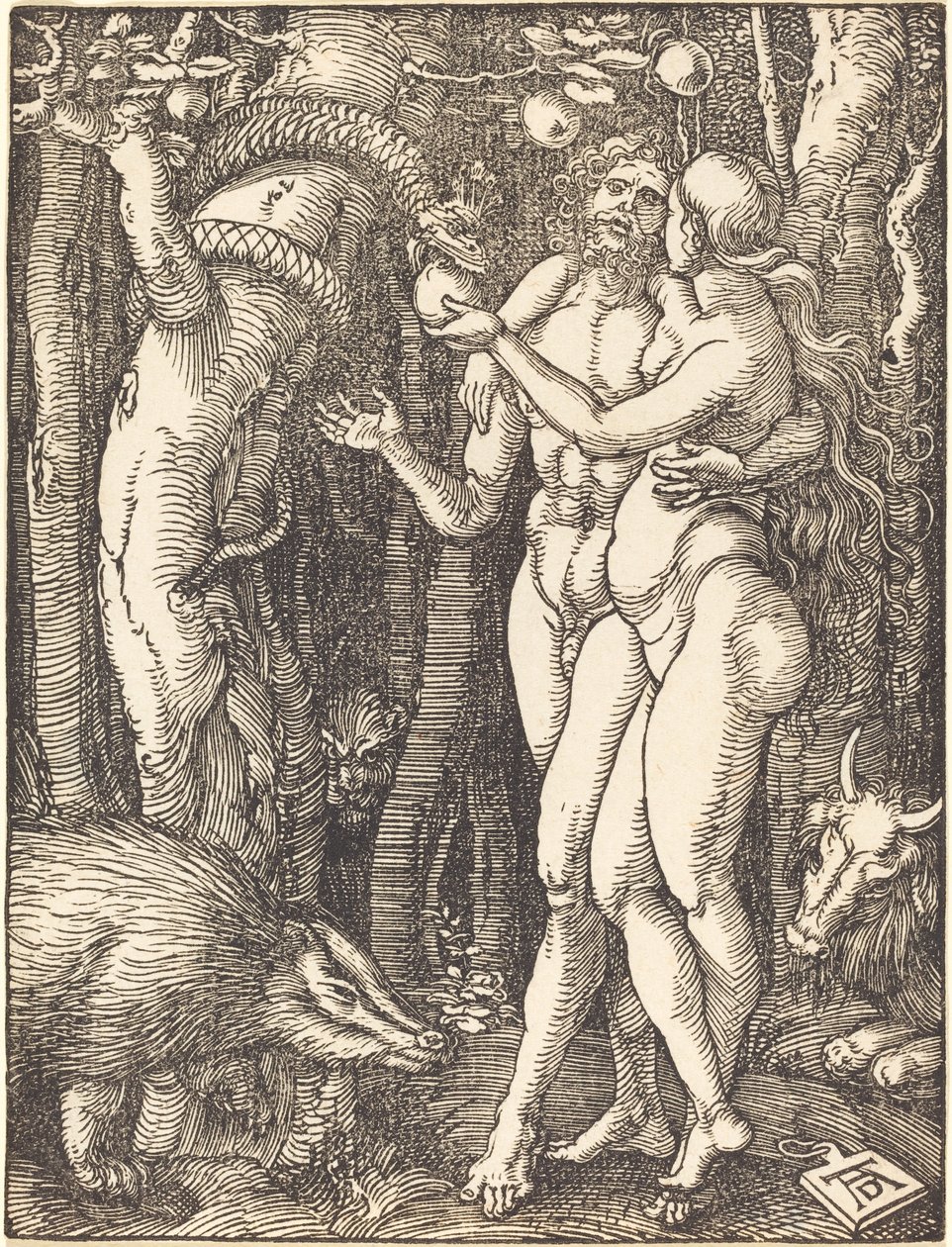 A queda do homem de Albrecht Dürer