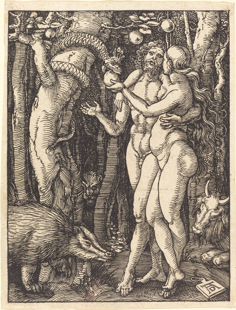 A queda do homem de Albrecht Dürer