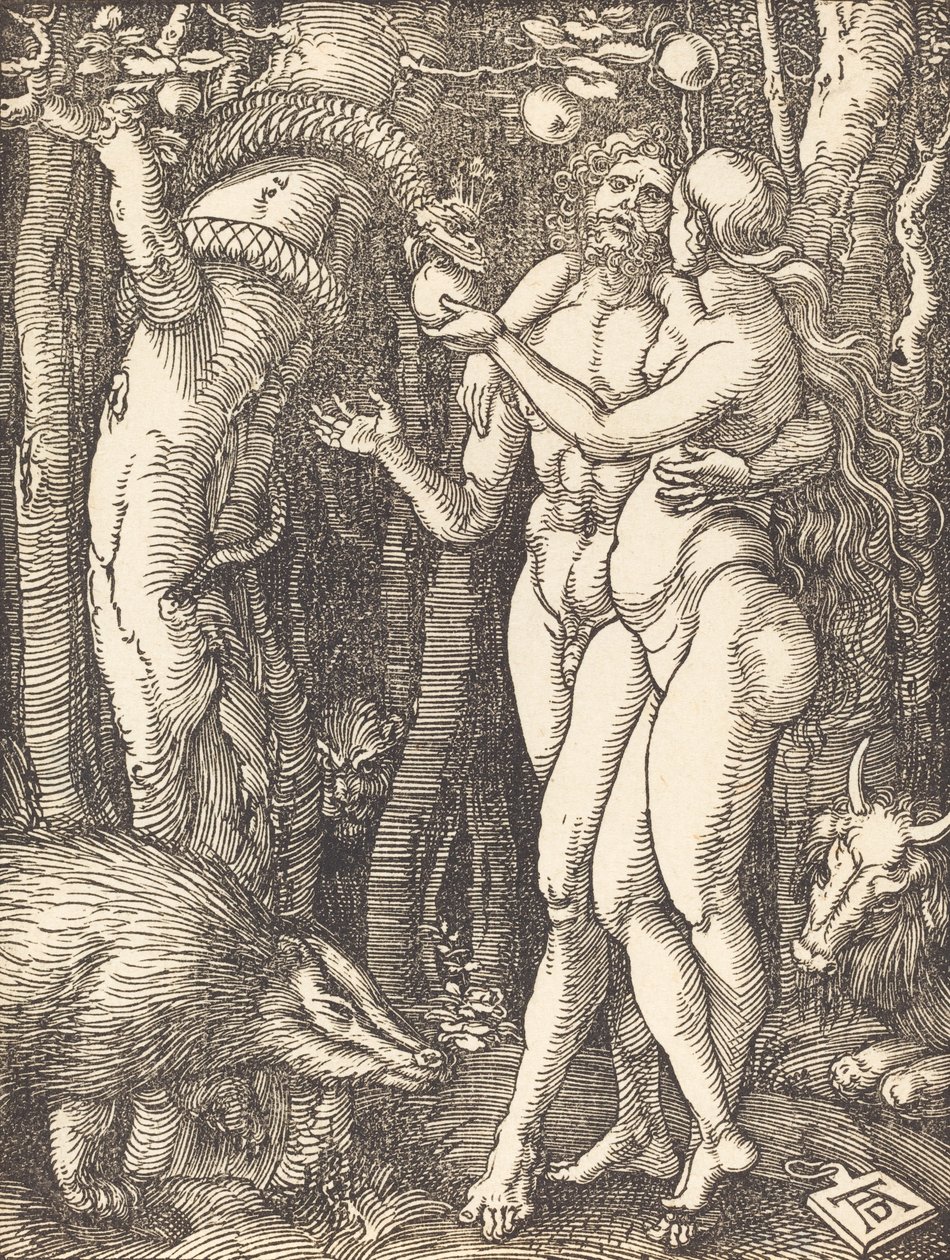 A Queda do Homem, provavelmente c. 15091510. de Albrecht Dürer