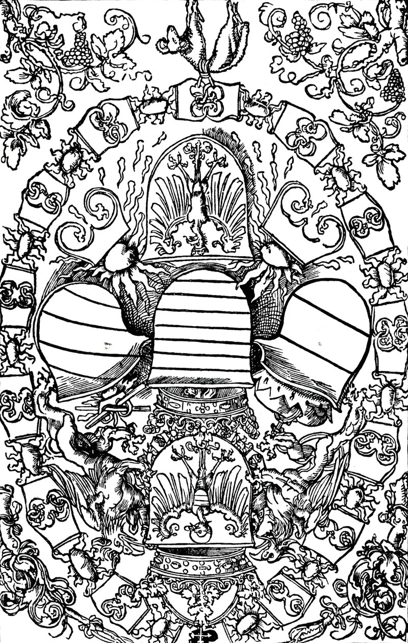 As cinco brasões imperiais, 1515 1906 de Albrecht Dürer