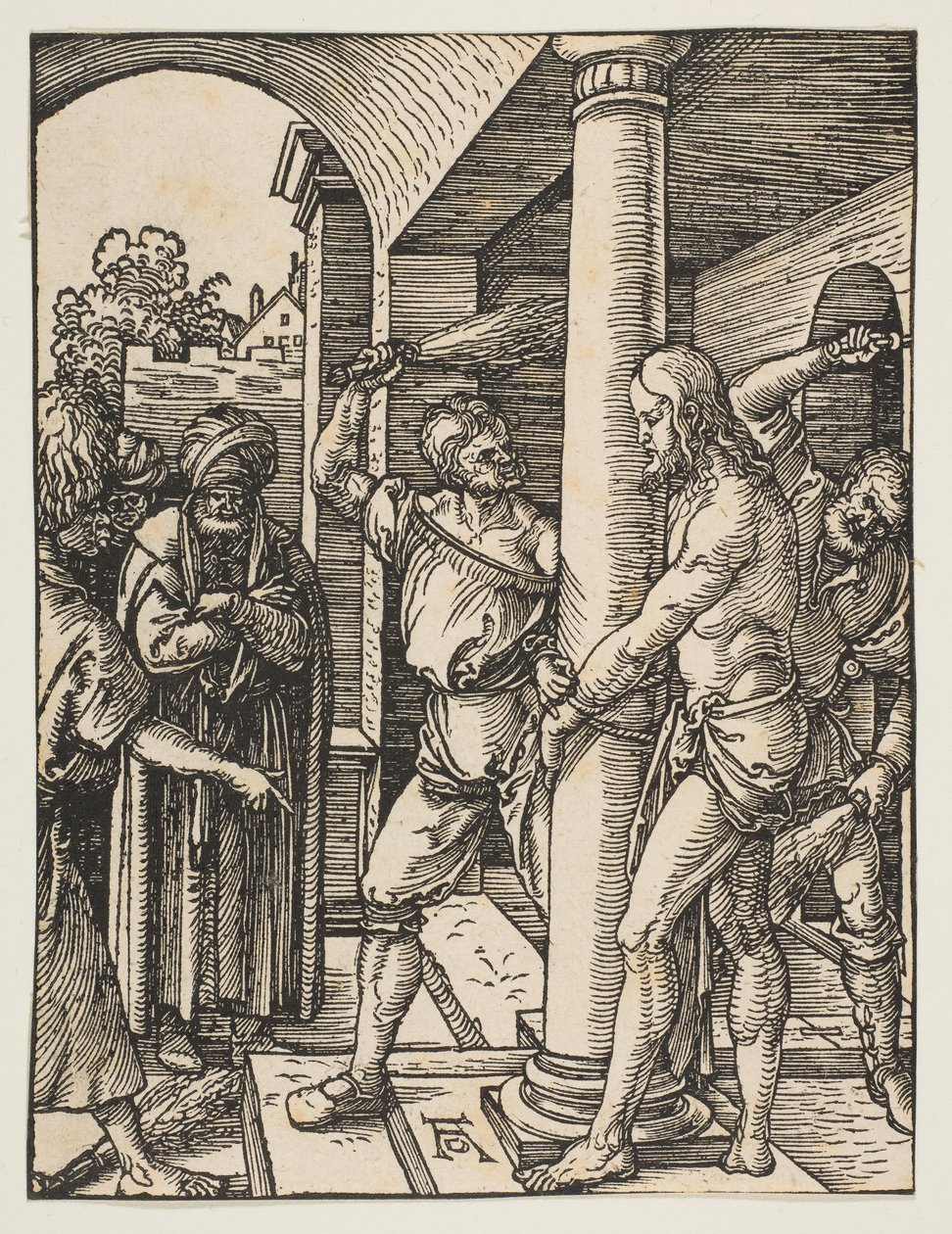 A Flagelação, de The Small Passion, ca. 1509 de Albrecht Dürer