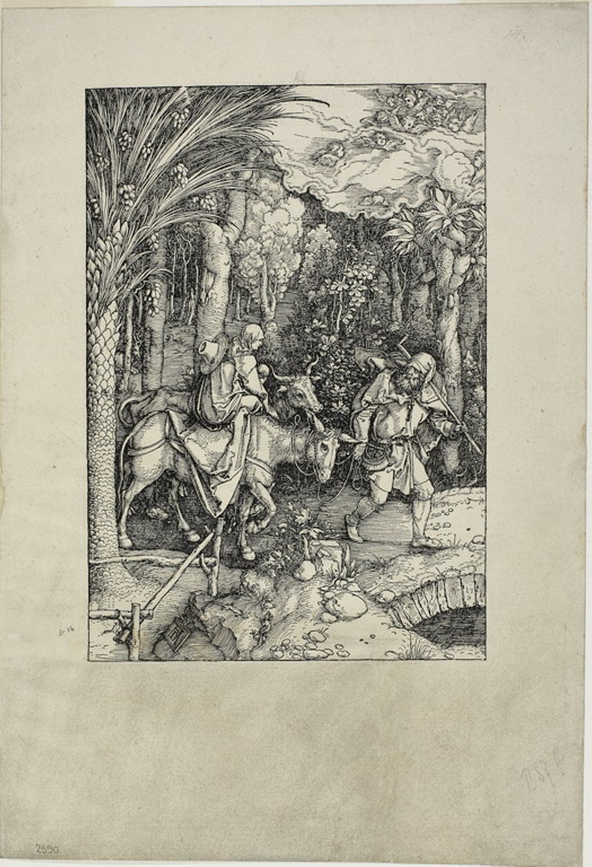 A Fuga para o Egito, da Vida da Virgem de Albrecht Dürer