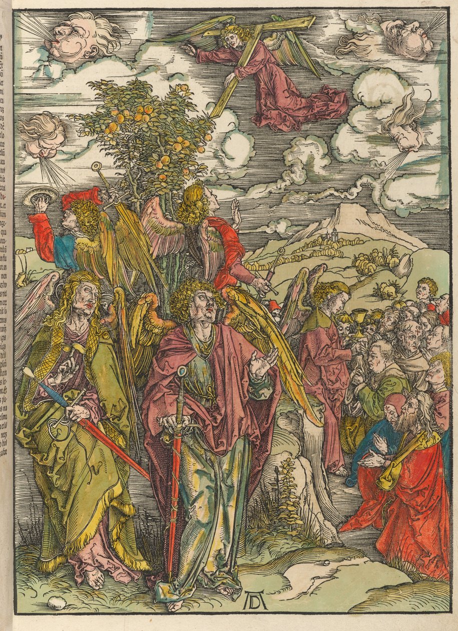 Os quatro anjos que seguram os ventos de Albrecht Dürer