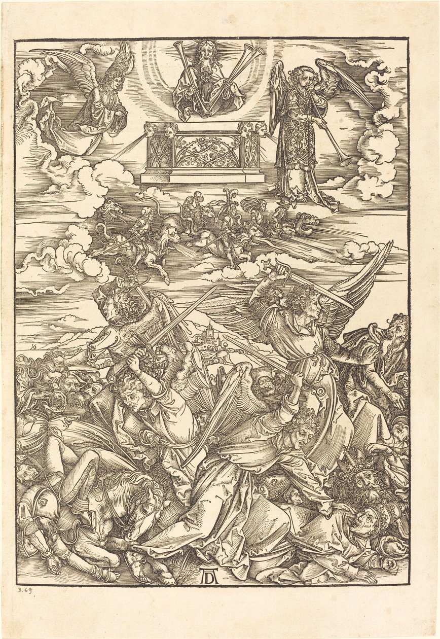 Os quatro anjos vingadores de Albrecht Dürer