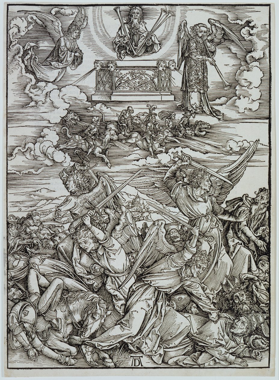 Os quatro anjos vingadores do Eufrates, da série «O Apocalipse» de Albrecht Dürer
