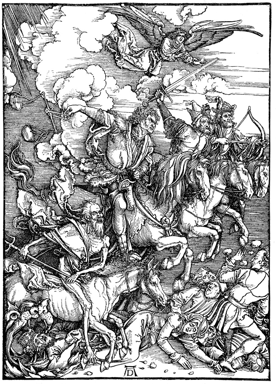 Os Quatro Cavaleiros do Apocalipse, 1498 de Albrecht Dürer