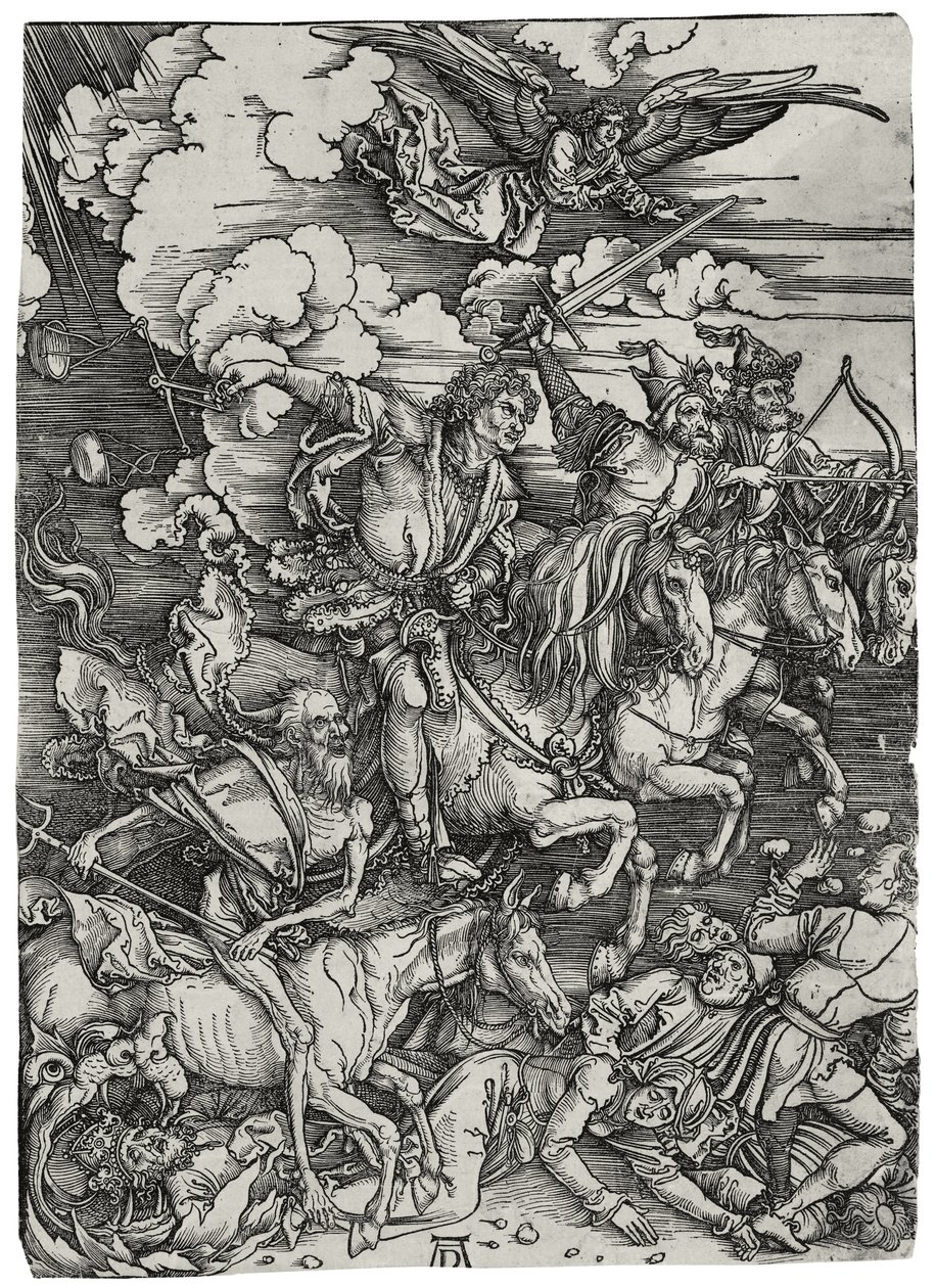 Os quatro cavaleiros do apocalipse, ca 1498 de Albrecht Dürer
