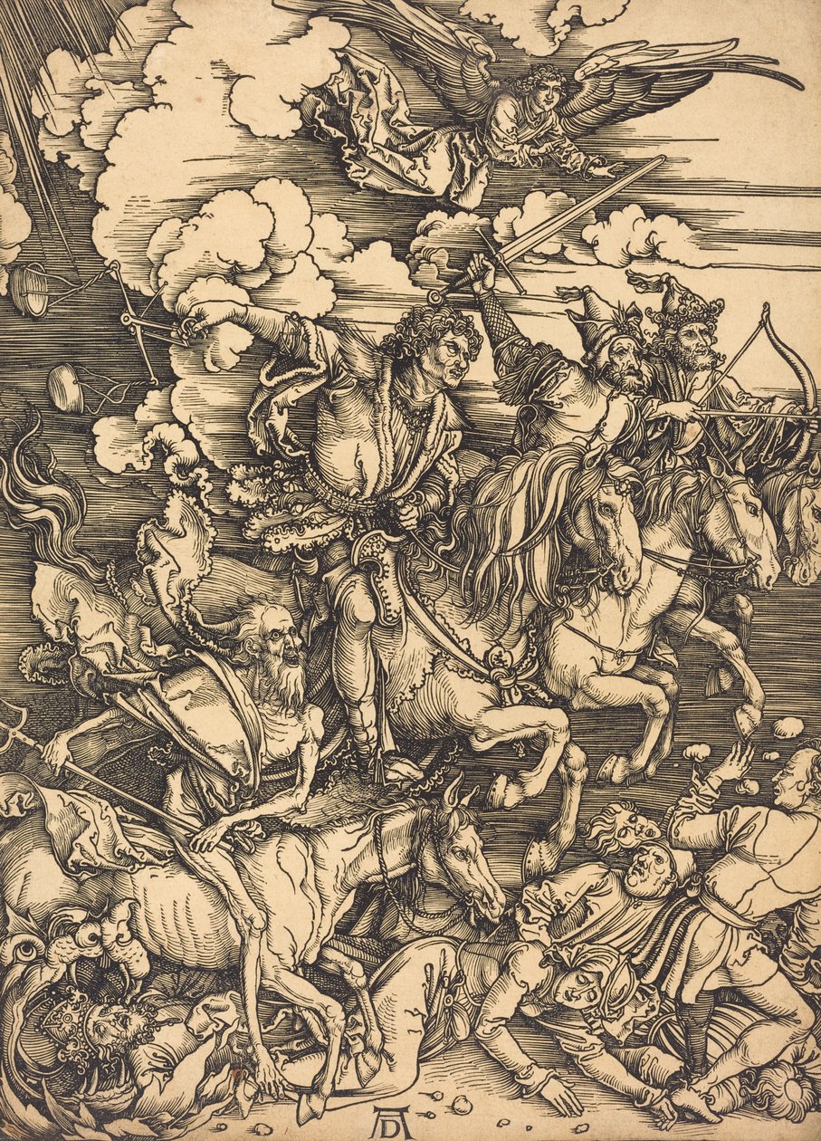Os Quatro Cavaleiros, provavelmente c. 14961498. de Albrecht Dürer