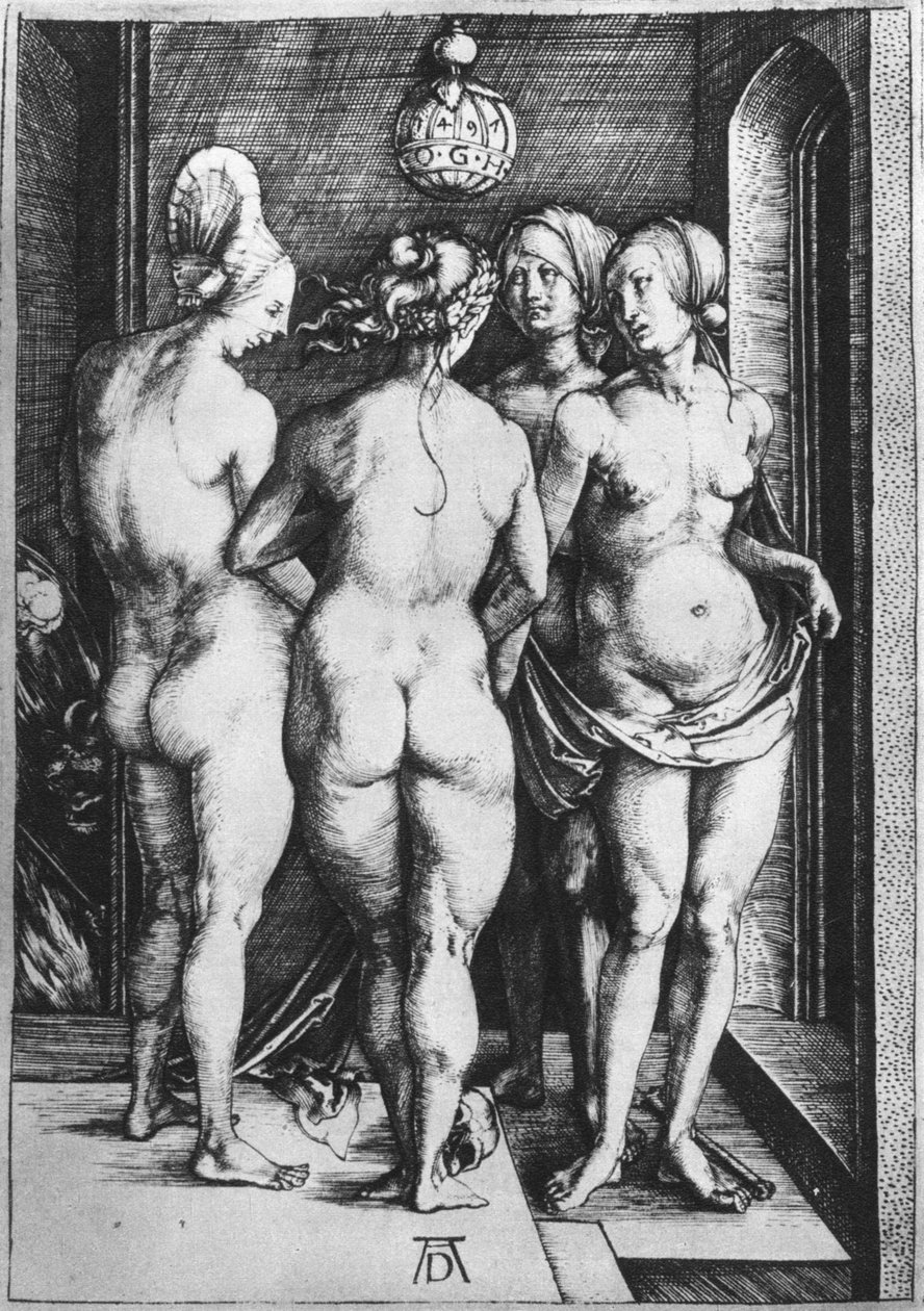 As Quatro Bruxas, 1497, 1936 de Albrecht Dürer