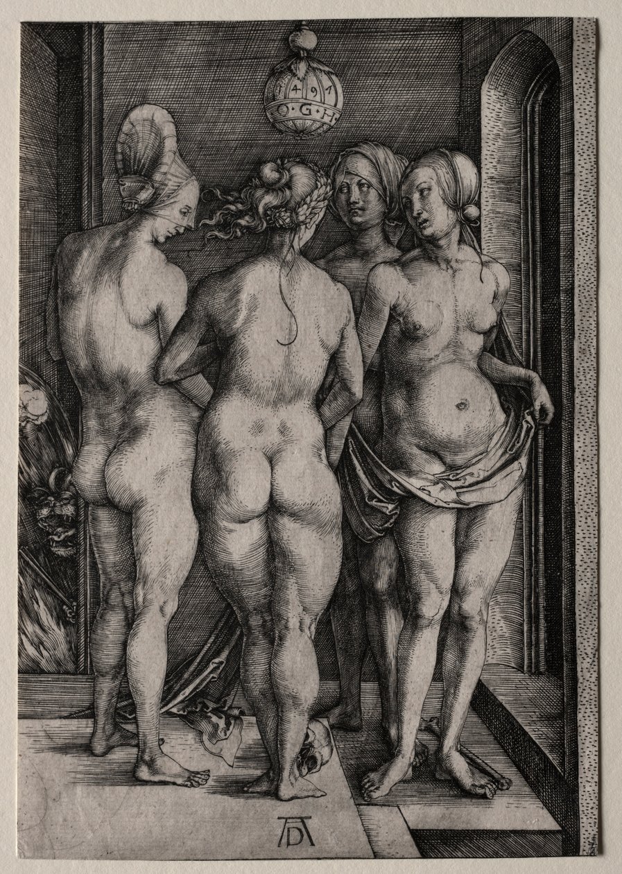 As Quatro Bruxas Quatro Mulheres Nuas, 1497. de Albrecht Dürer