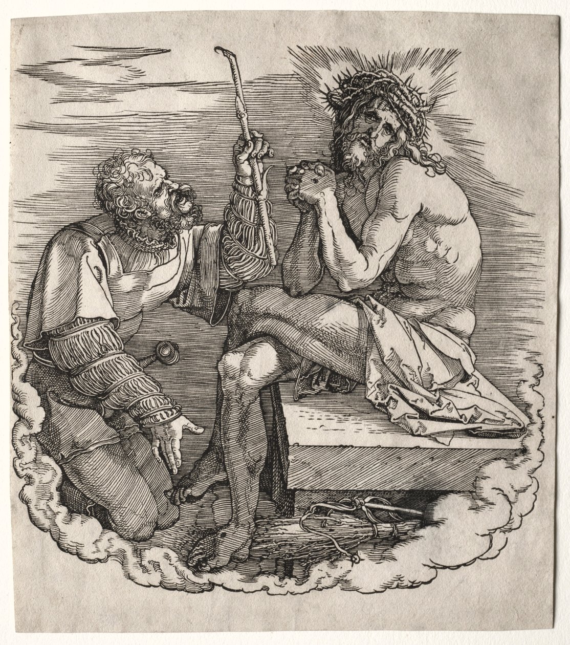 A Grande Paixão: Página de rosto - Cristo, homem das dores. de Albrecht Dürer