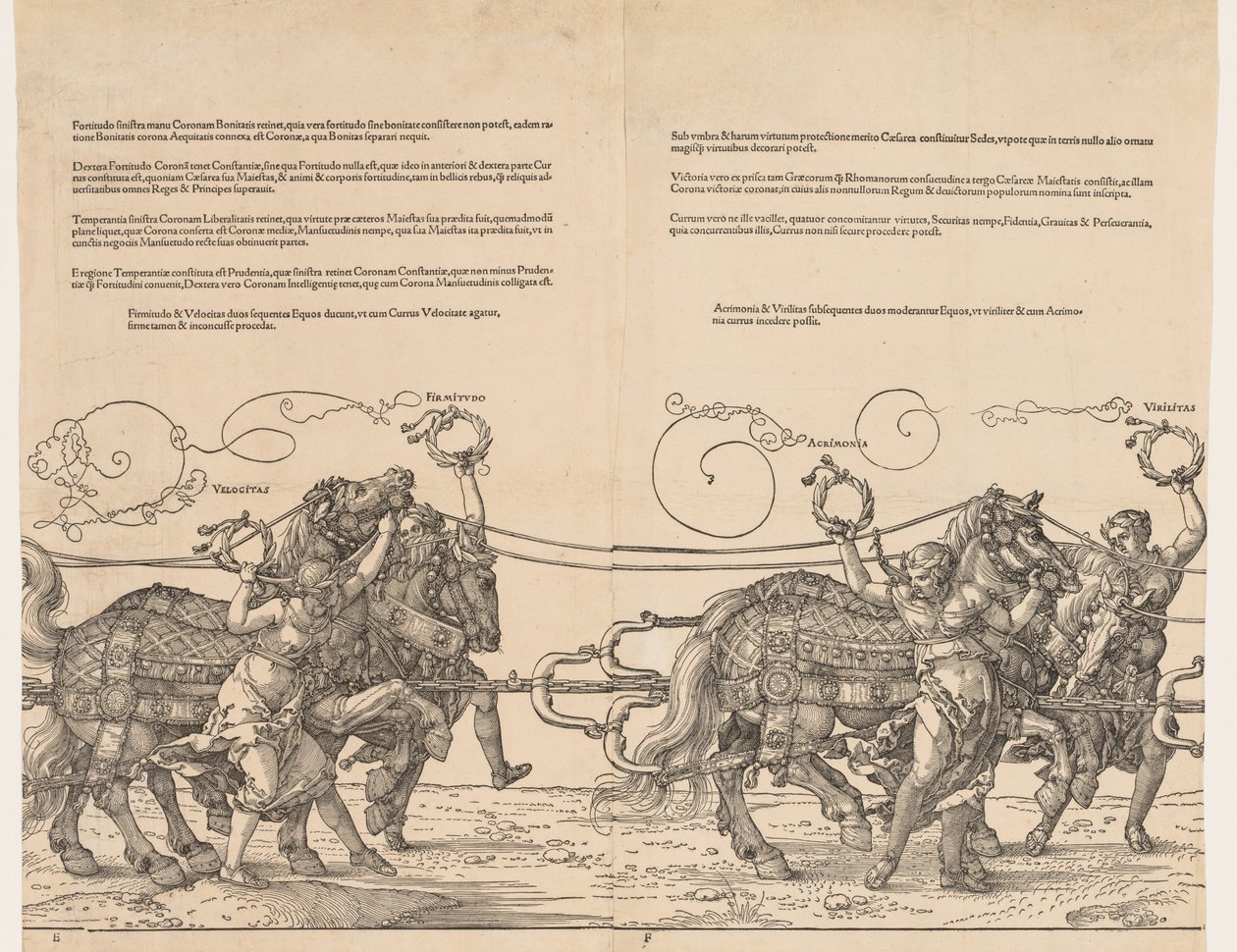 O Grande Carro Triunfal do Imperador Maximiliano, 1523. de Albrecht Dürer