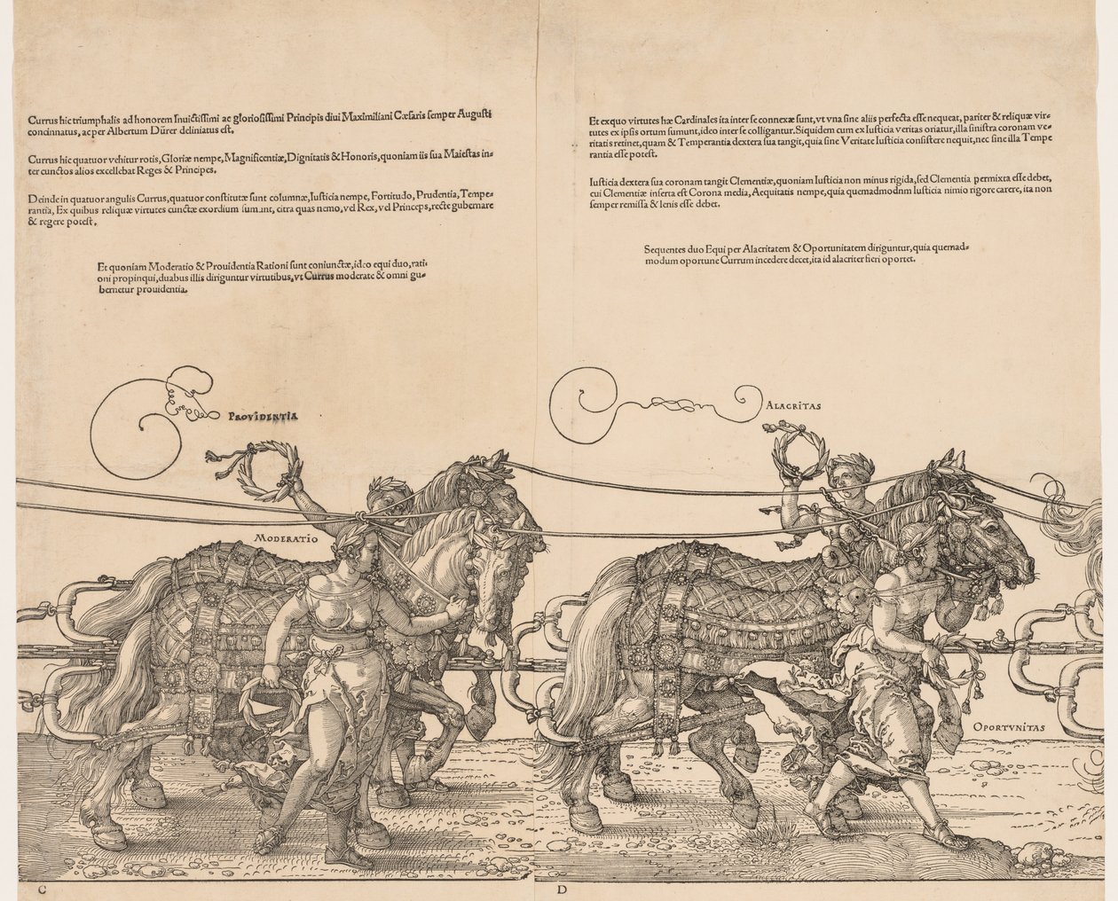 O Grande Carro Triunfal do Imperador Maximiliano, 1523. de Albrecht Dürer