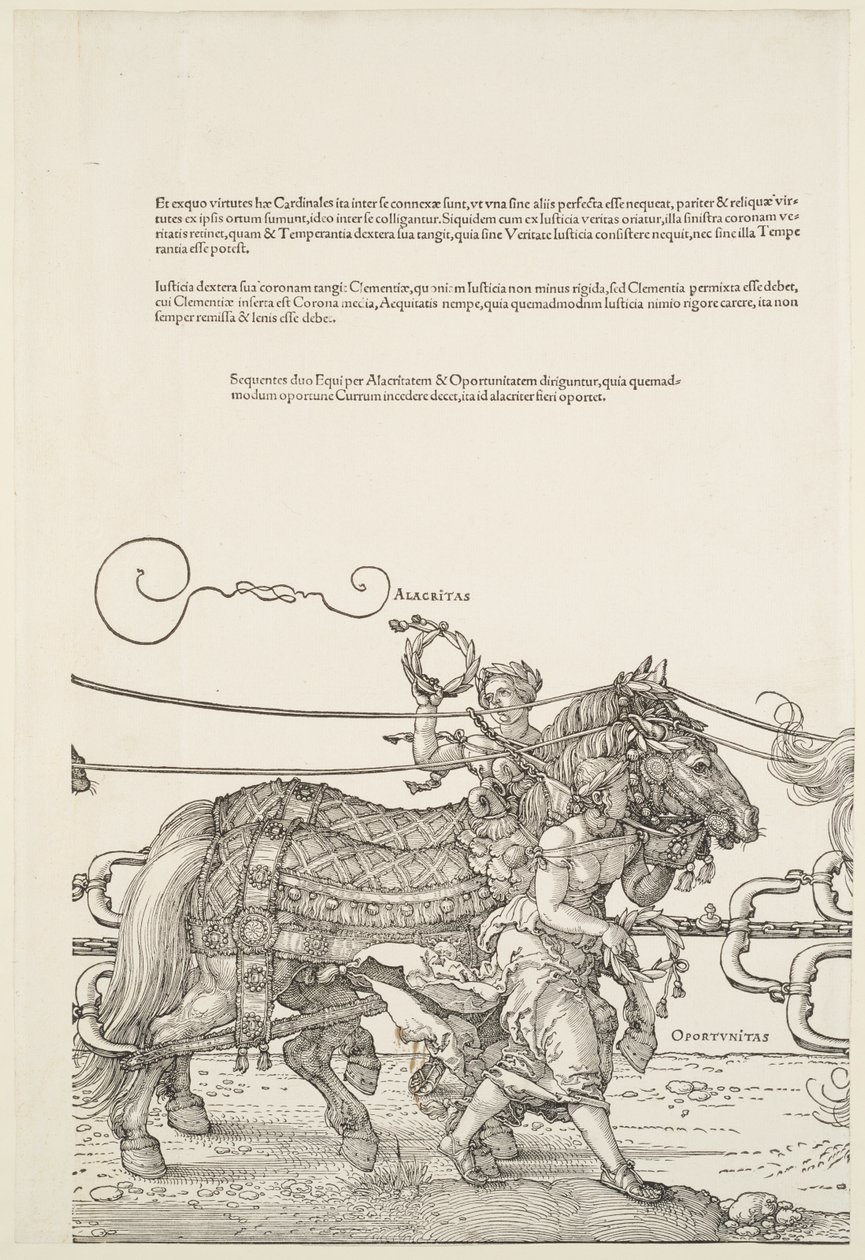 O grande carro triunfal: Alacritas e Oportunitas de Albrecht Dürer