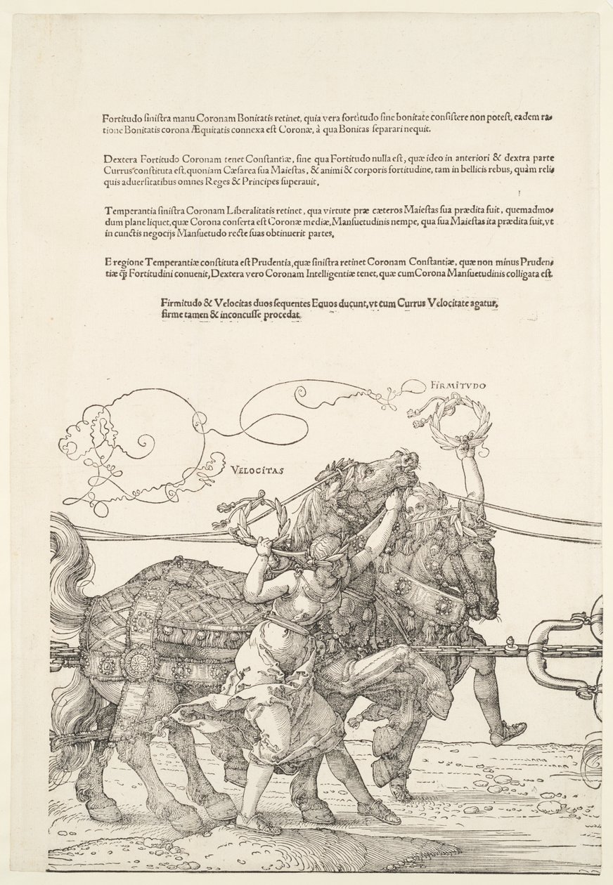 O grande carro triunfal: Velocitas e Firmitudo de Albrecht Dürer