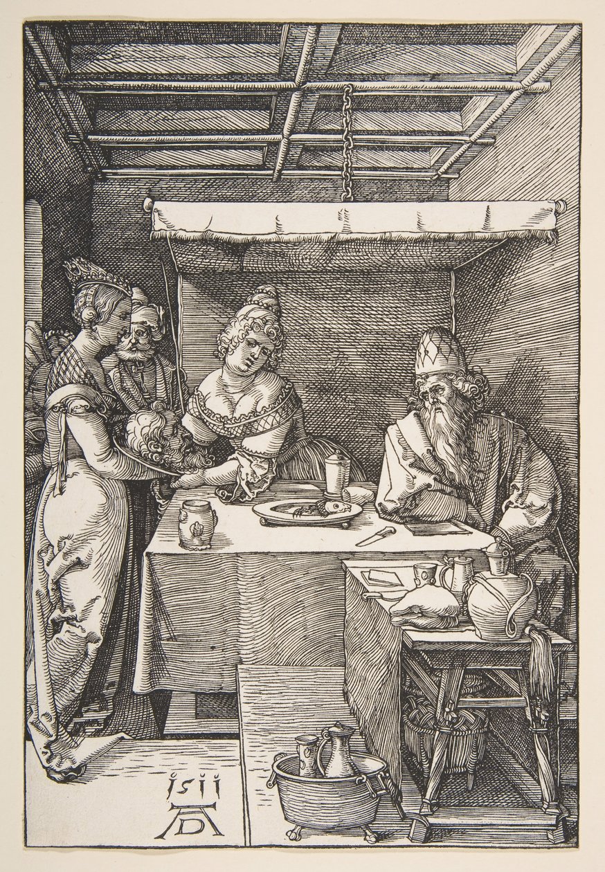 A Cabeça de São João Batista trazida a Herodes.n.d. de Albrecht Dürer