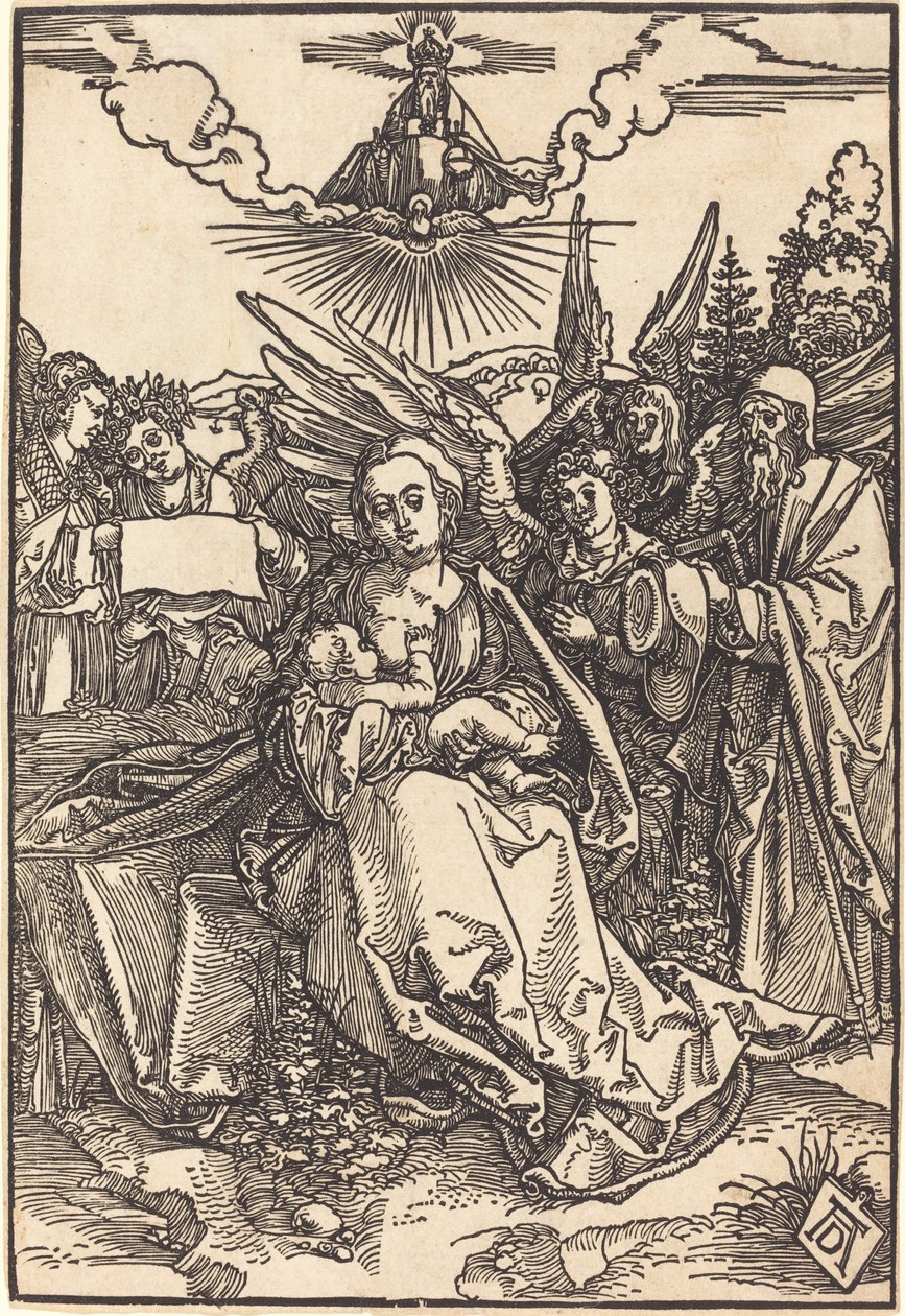 A Sagrada Família com Cinco Anjos de Albrecht Dürer