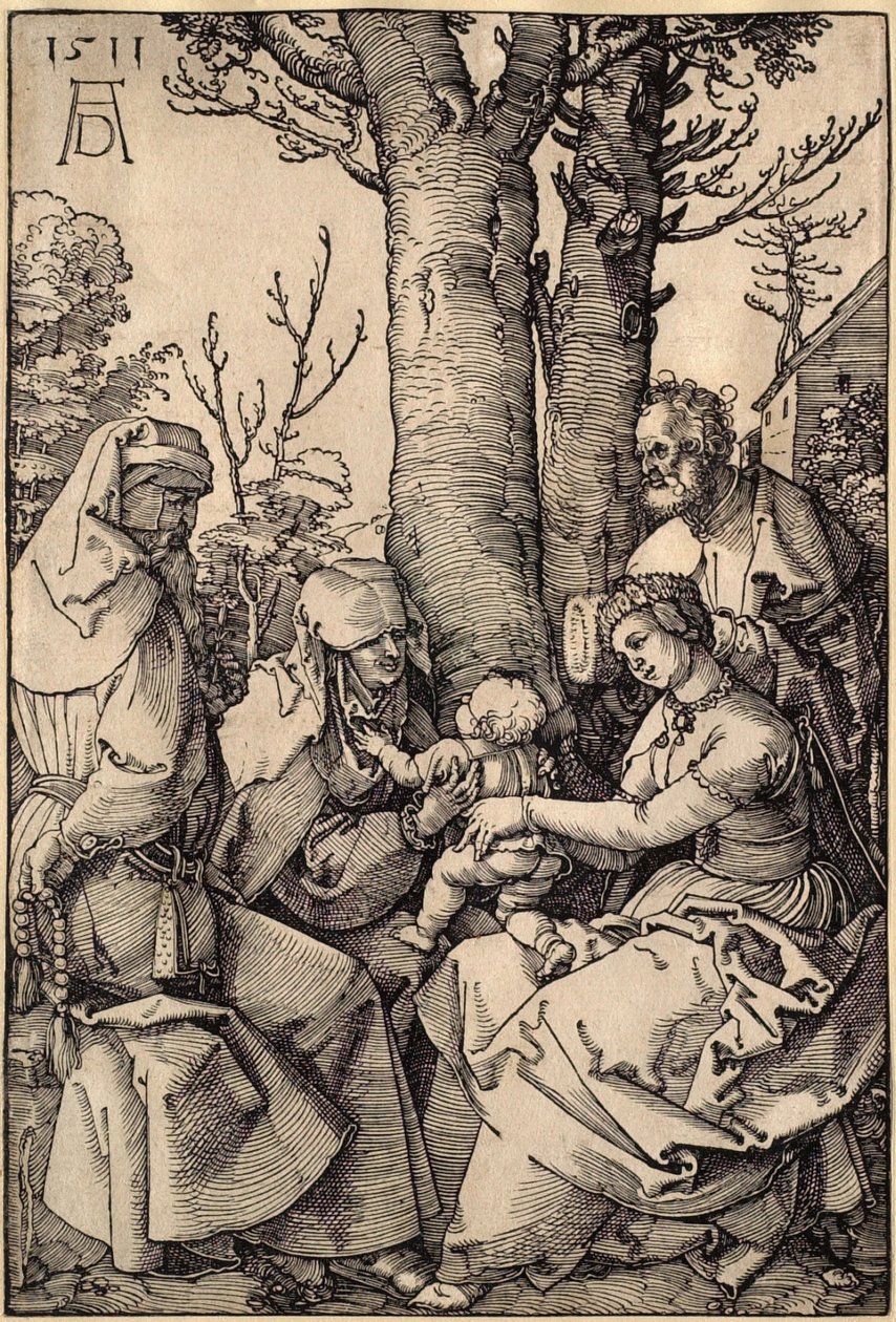 A Sagrada Família com Joaquim e Ana sob uma árvore de Albrecht Dürer
