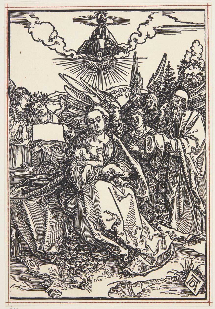 A Sagrada Família com cinco anjos de Albrecht Dürer
