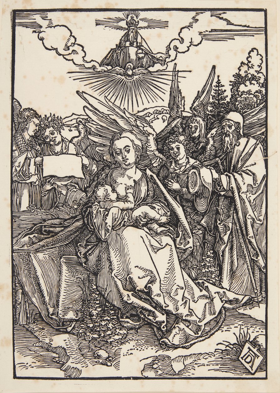 A Sagrada Família com cinco anjos de Albrecht Dürer
