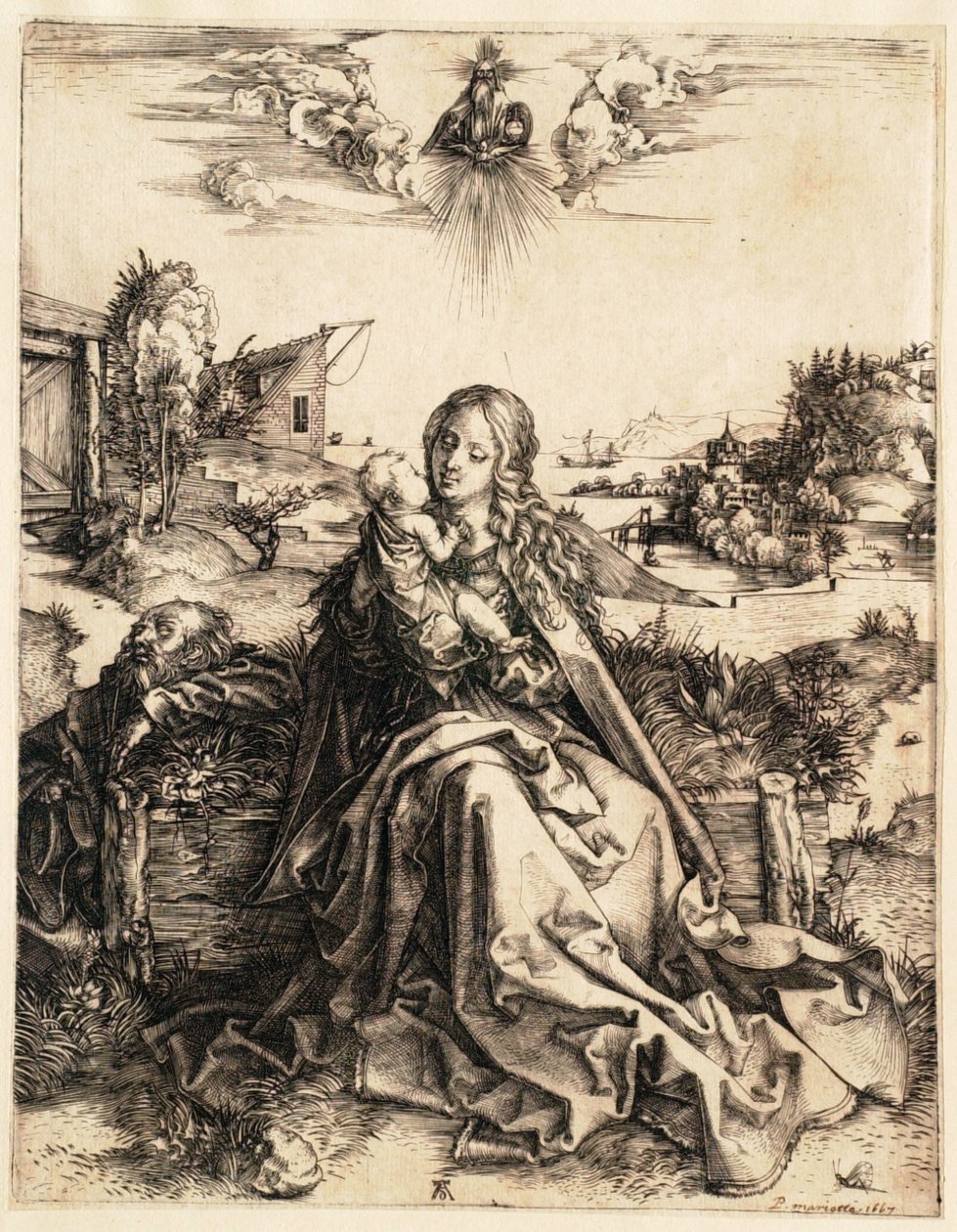 A Sagrada Família com a borboleta de Albrecht Dürer