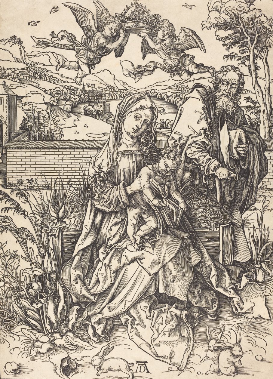 A Sagrada Família com as Três Lebres, c. 14971498. de Albrecht Dürer