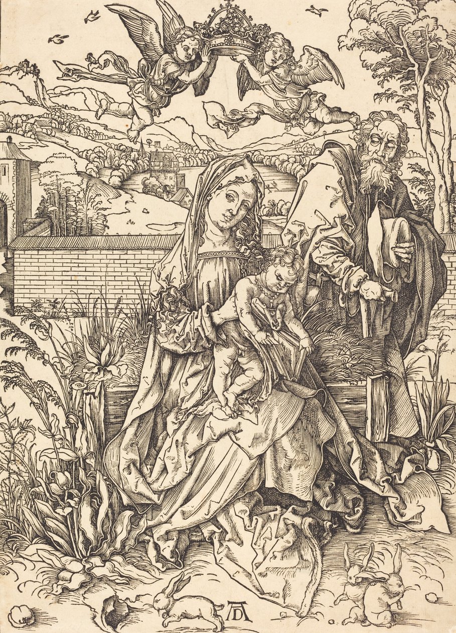 A Sagrada Família com as Três Lebres, c. 14971498. de Albrecht Dürer