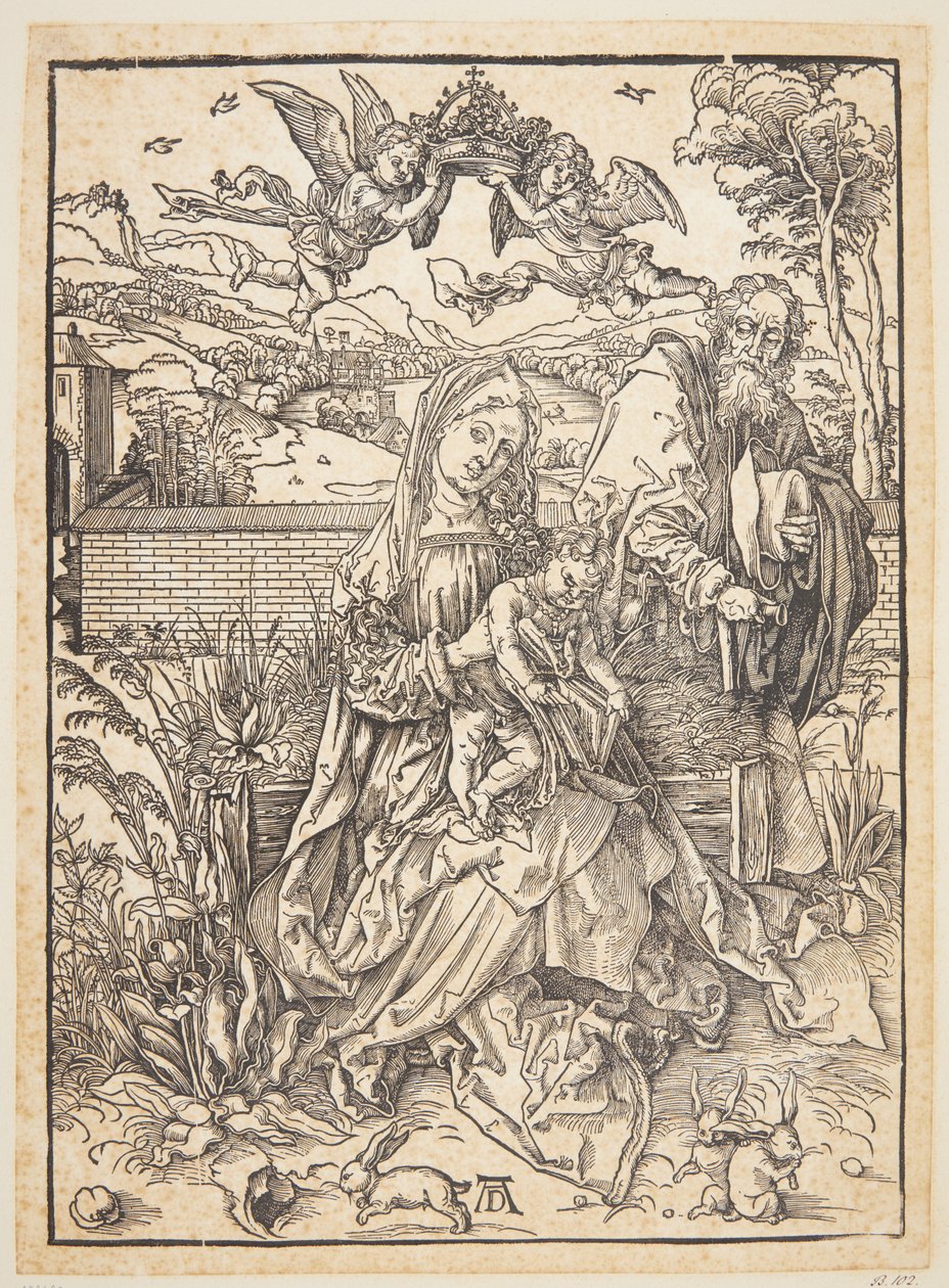 A Sagrada Família com três lebres de Albrecht Dürer
