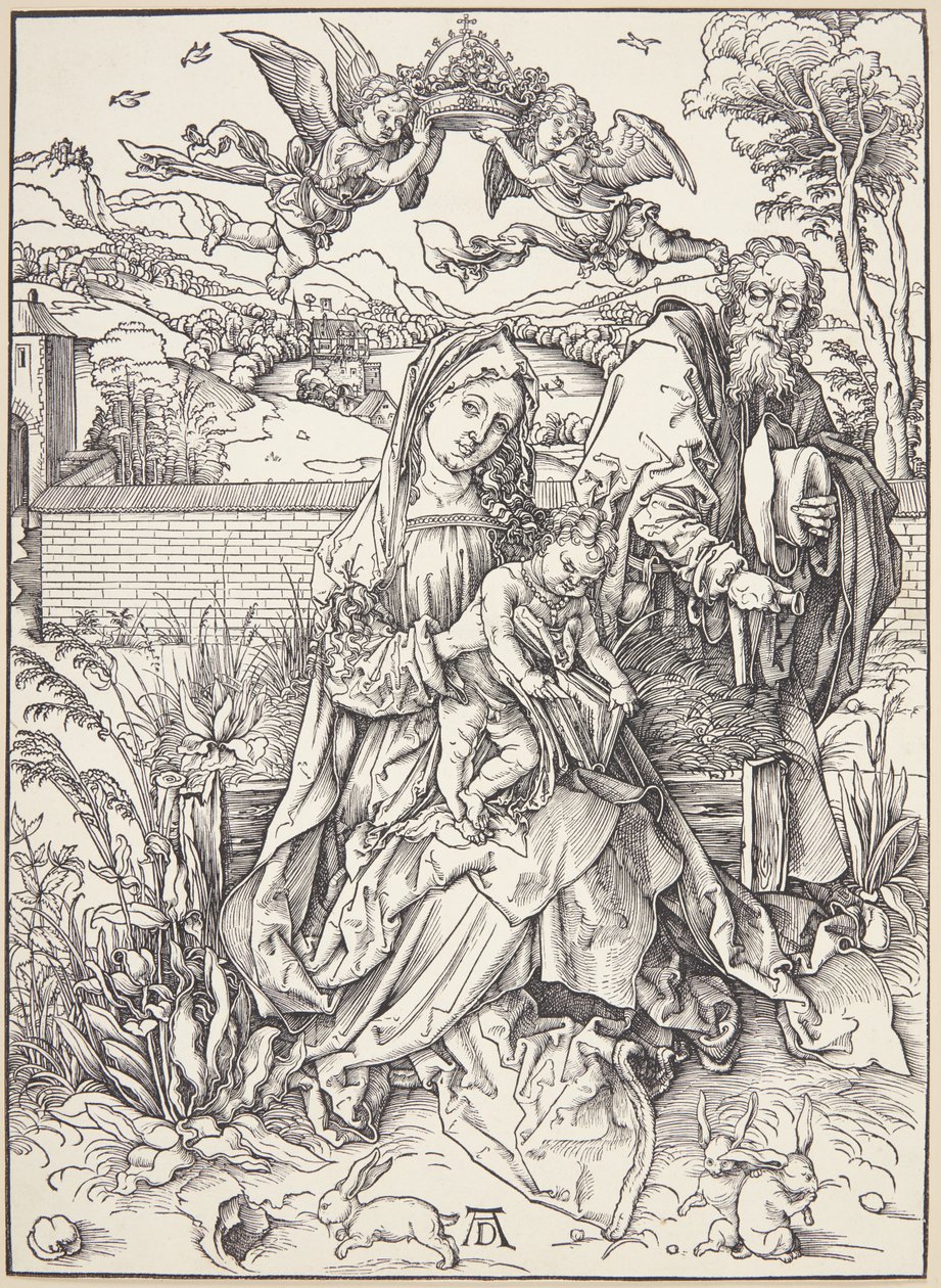 A Sagrada Família com três lebres de Albrecht Dürer