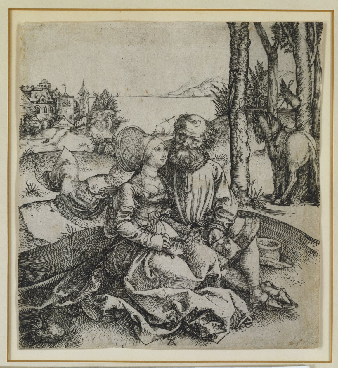 O casal sortido doente, c.1495 de Albrecht Dürer