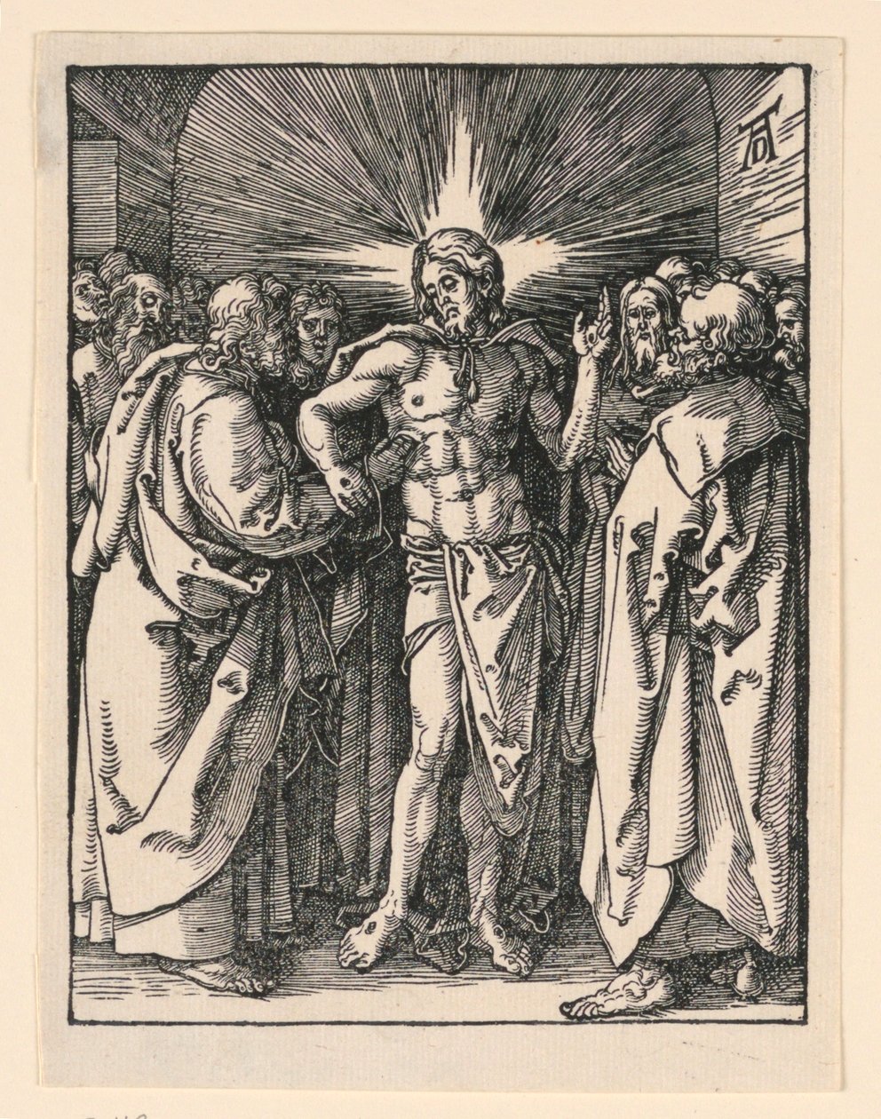 A Incredulidade de São Tomás, da série A Pequena Paixão de Albrecht Dürer