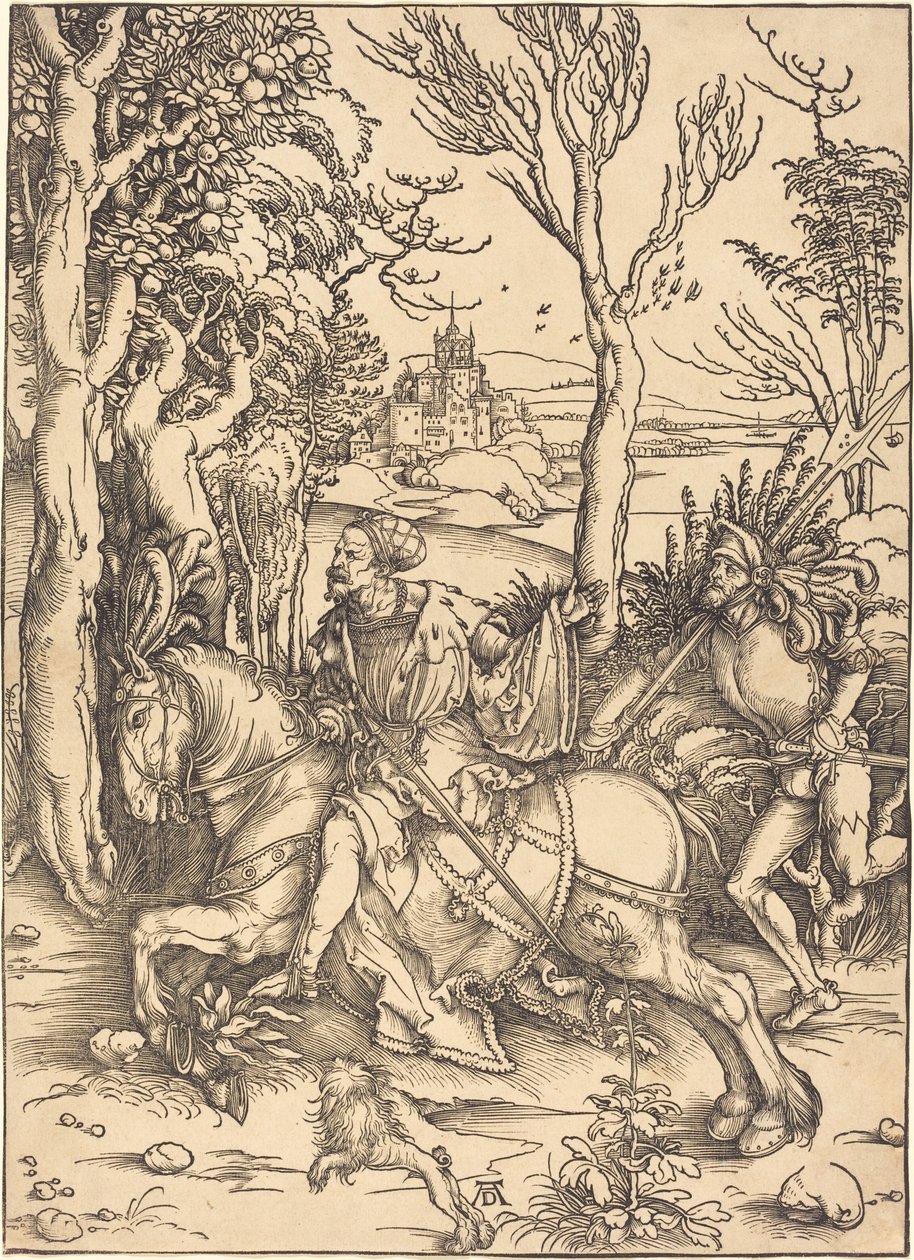 O Cavaleiro a Cavalo e o Lansquenet de Albrecht Dürer