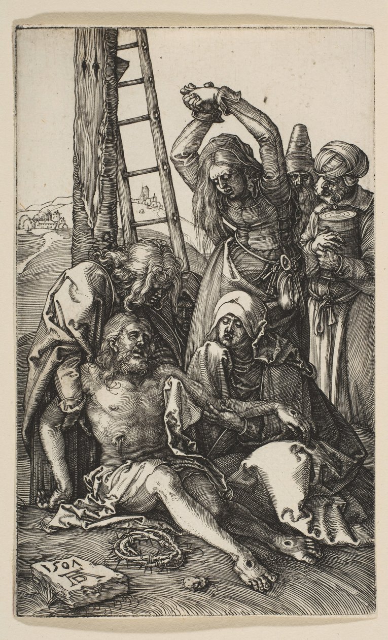 A Lamentação, de The Passion, 1507. de Albrecht Dürer