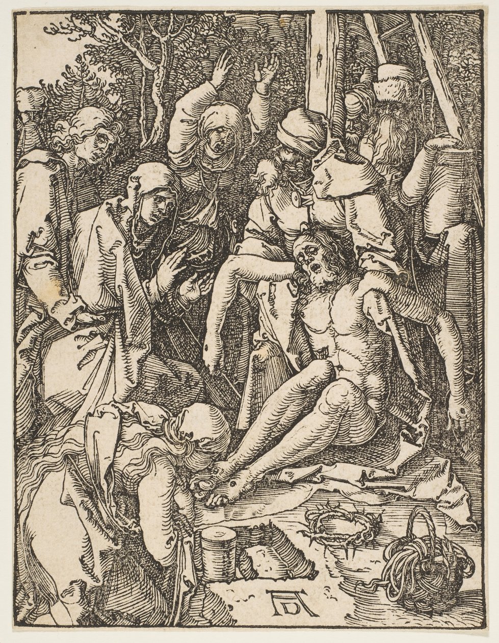 A Lamentação, de A Pequena Paixão, c. 1509. de Albrecht Dürer