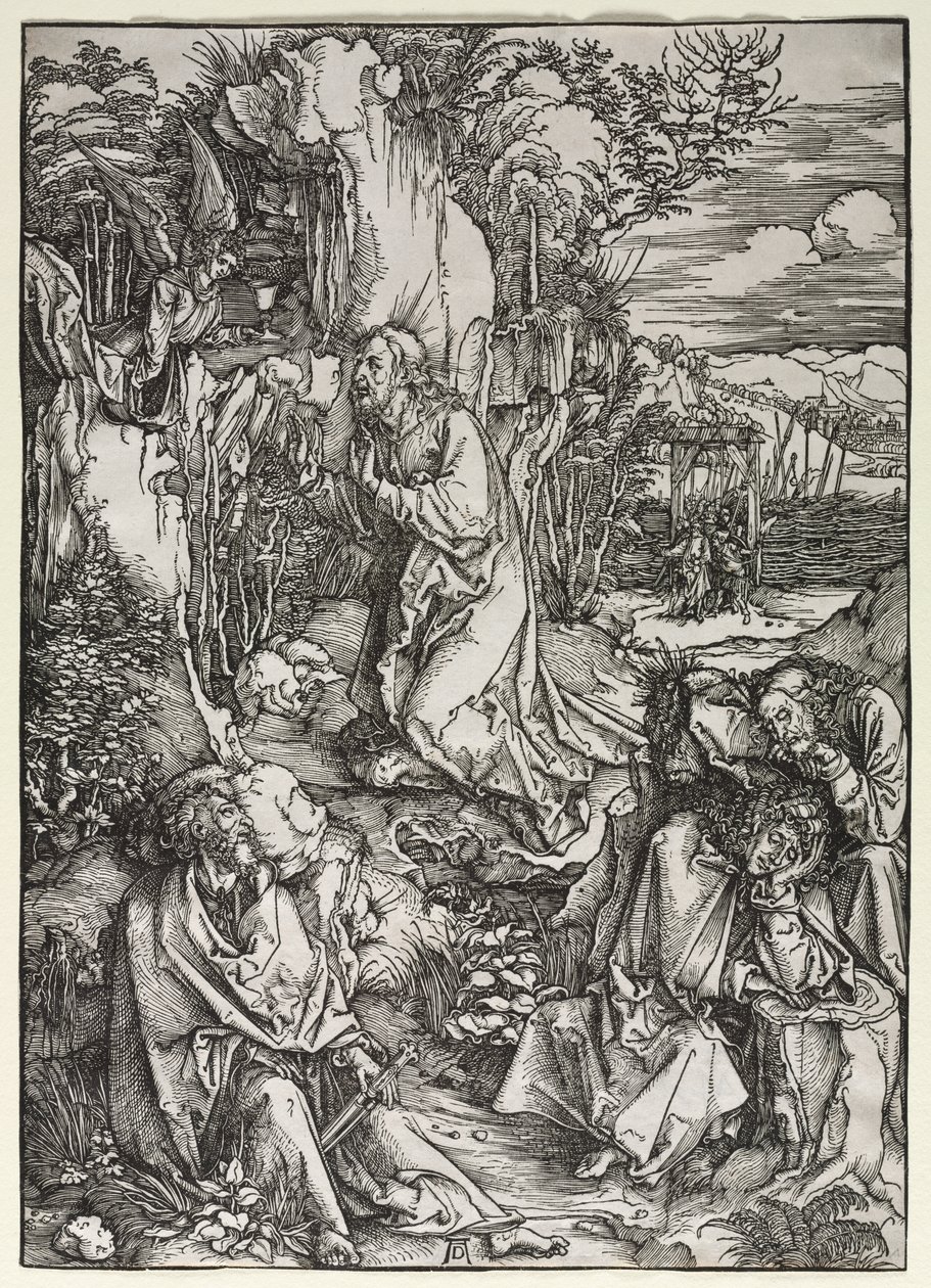 A Grande Paixão: Cristo no Monte das Oliveiras de Albrecht Dürer