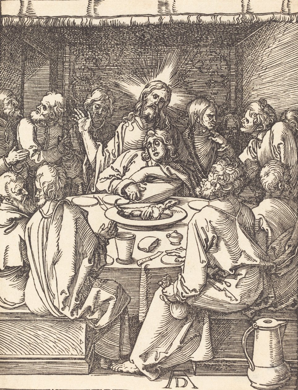 A Última Ceia, provavelmente c. 15091510. de Albrecht Dürer