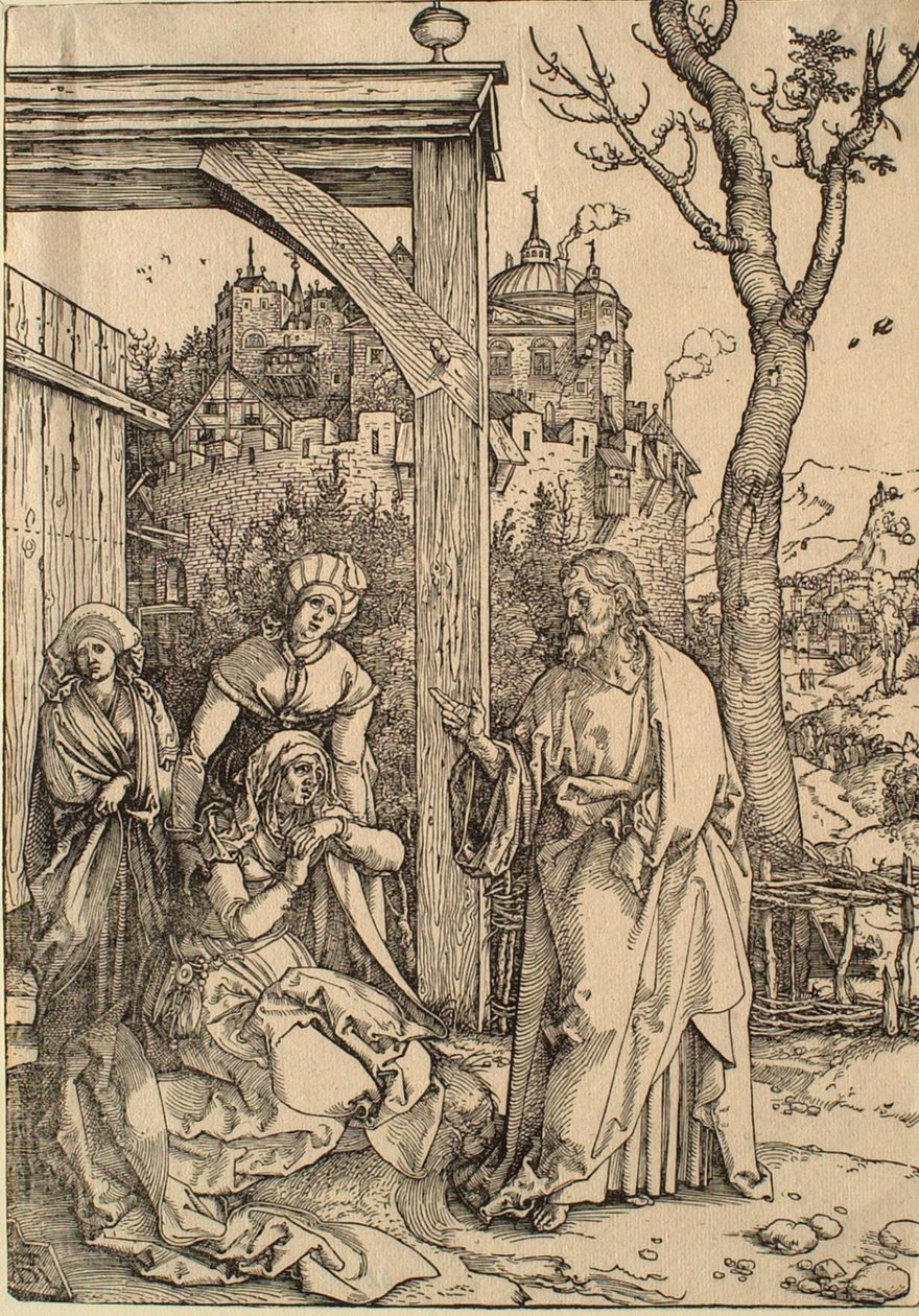 A Vida da Virgem: Cristo despede-se da sua mãe de Albrecht Dürer