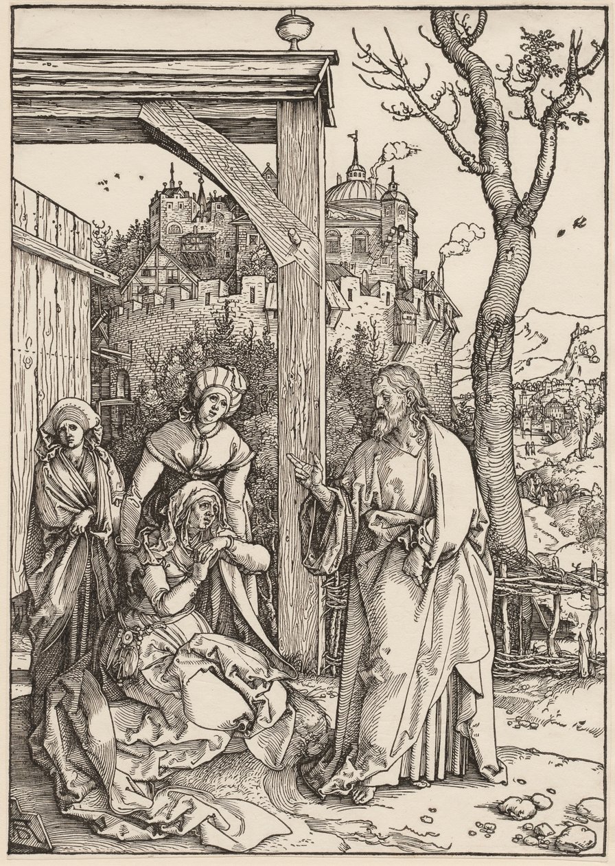 A Vida da Virgem: Cristo despede-se da sua mãe de Albrecht Dürer