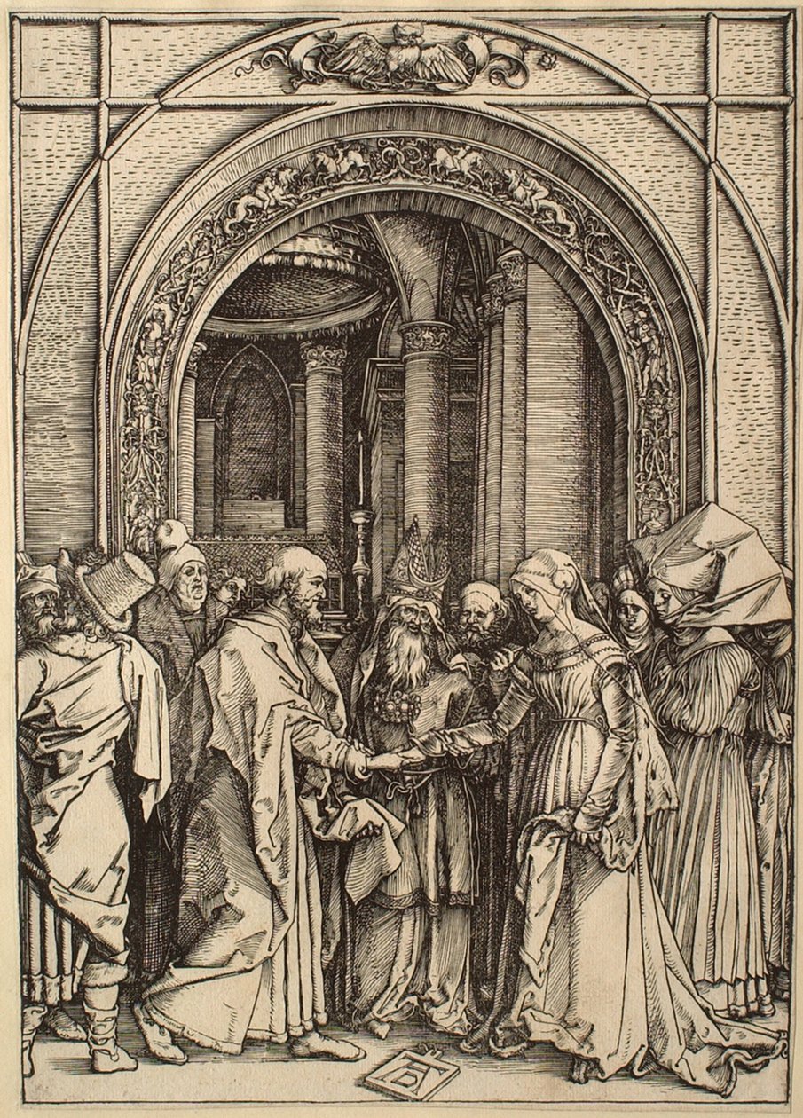 A vida da Virgem: O desposório da Virgem de Albrecht Dürer