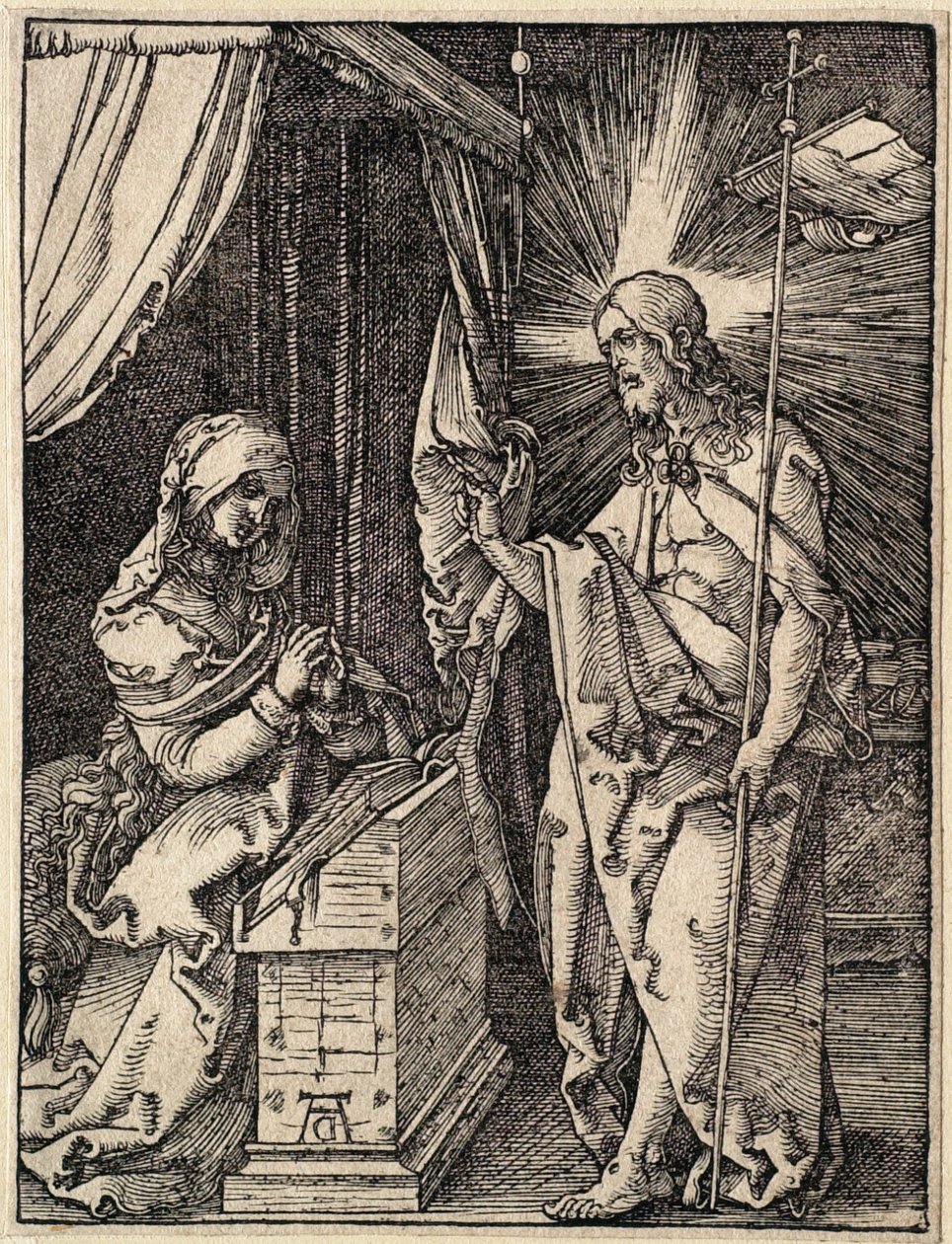 A Pequena Paixão: Cristo aparece à sua mãe de Albrecht Dürer